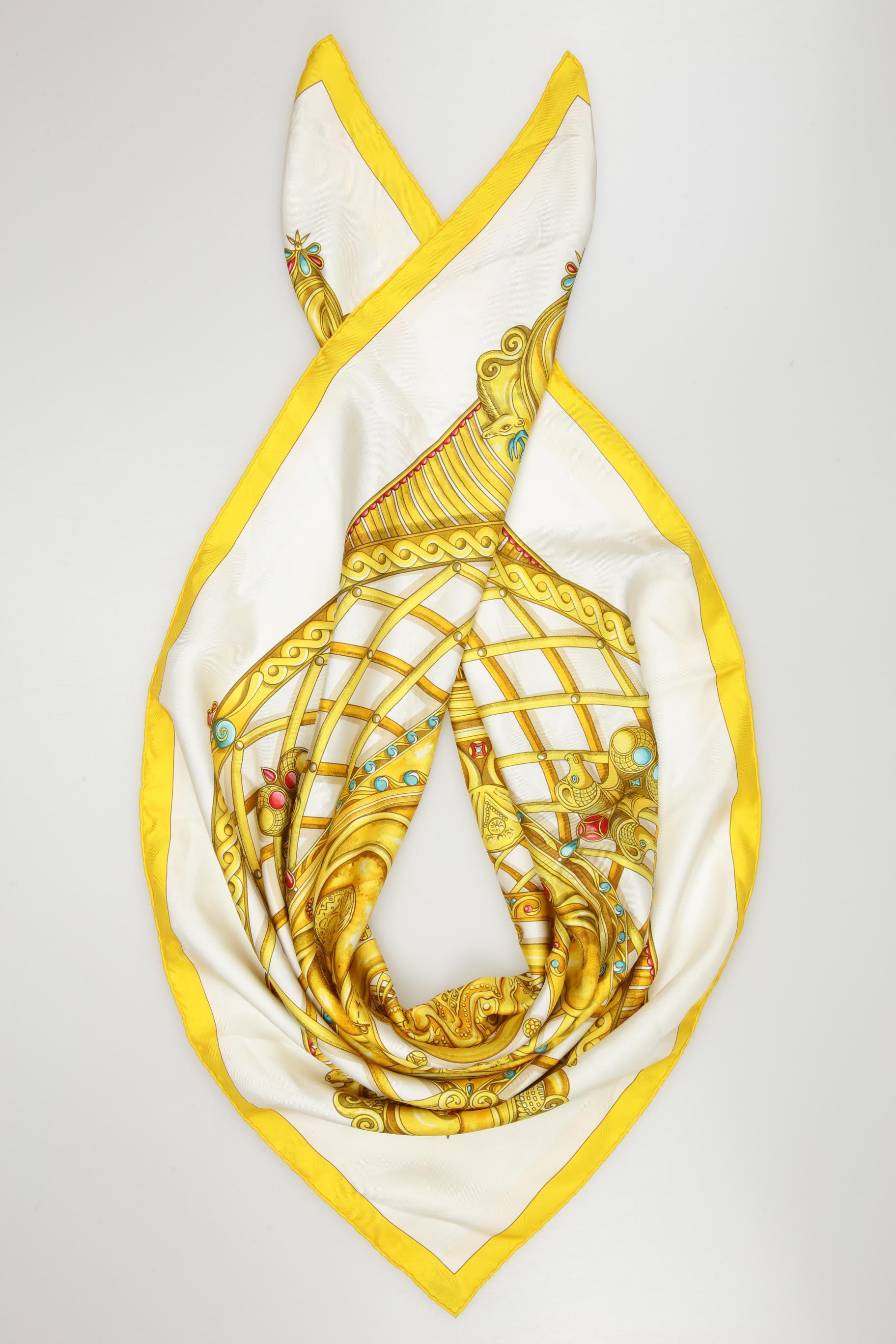 

Hermes Damen Schal, gelb, Gr.