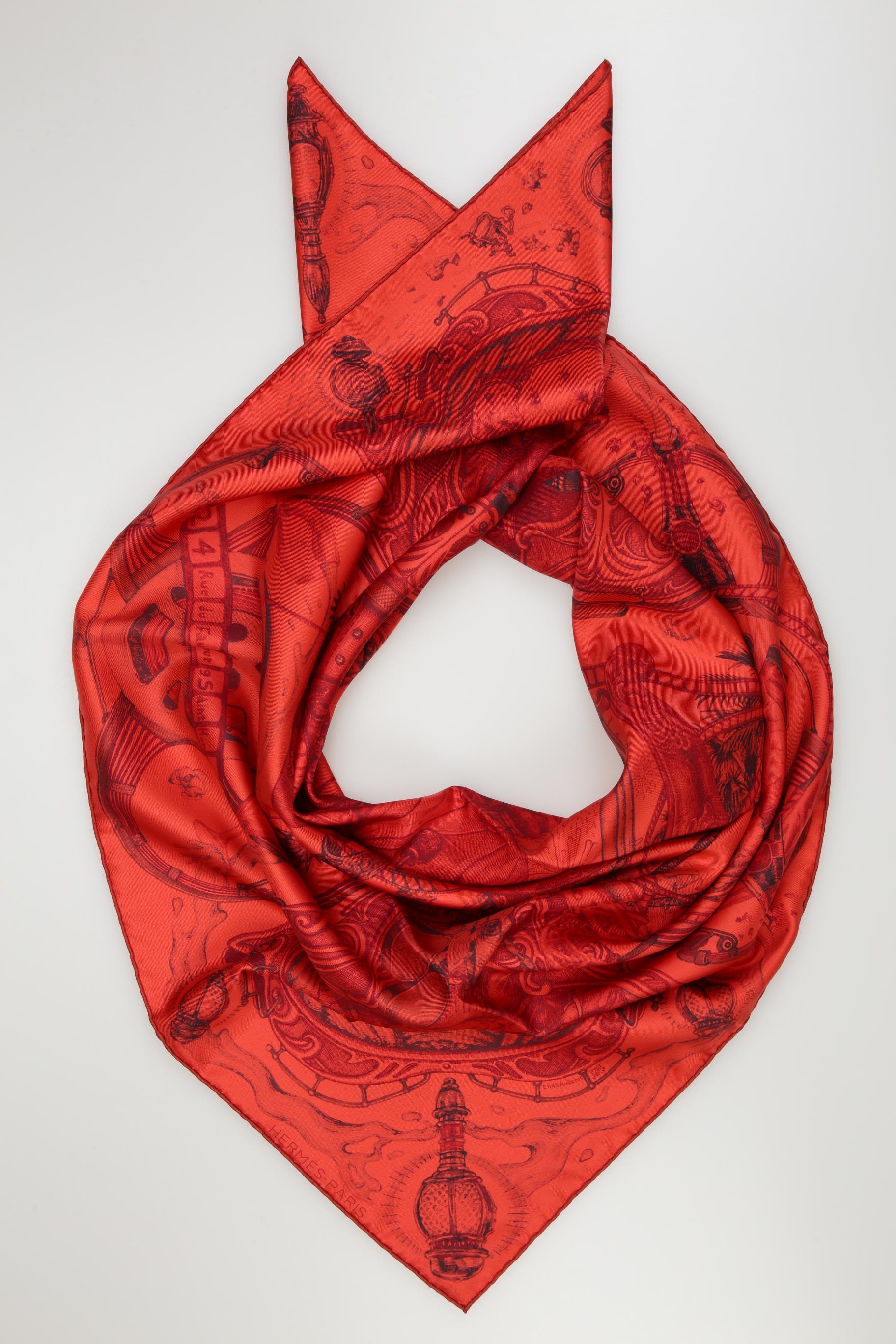 

Hermes Damen Schal, rot, Gr.