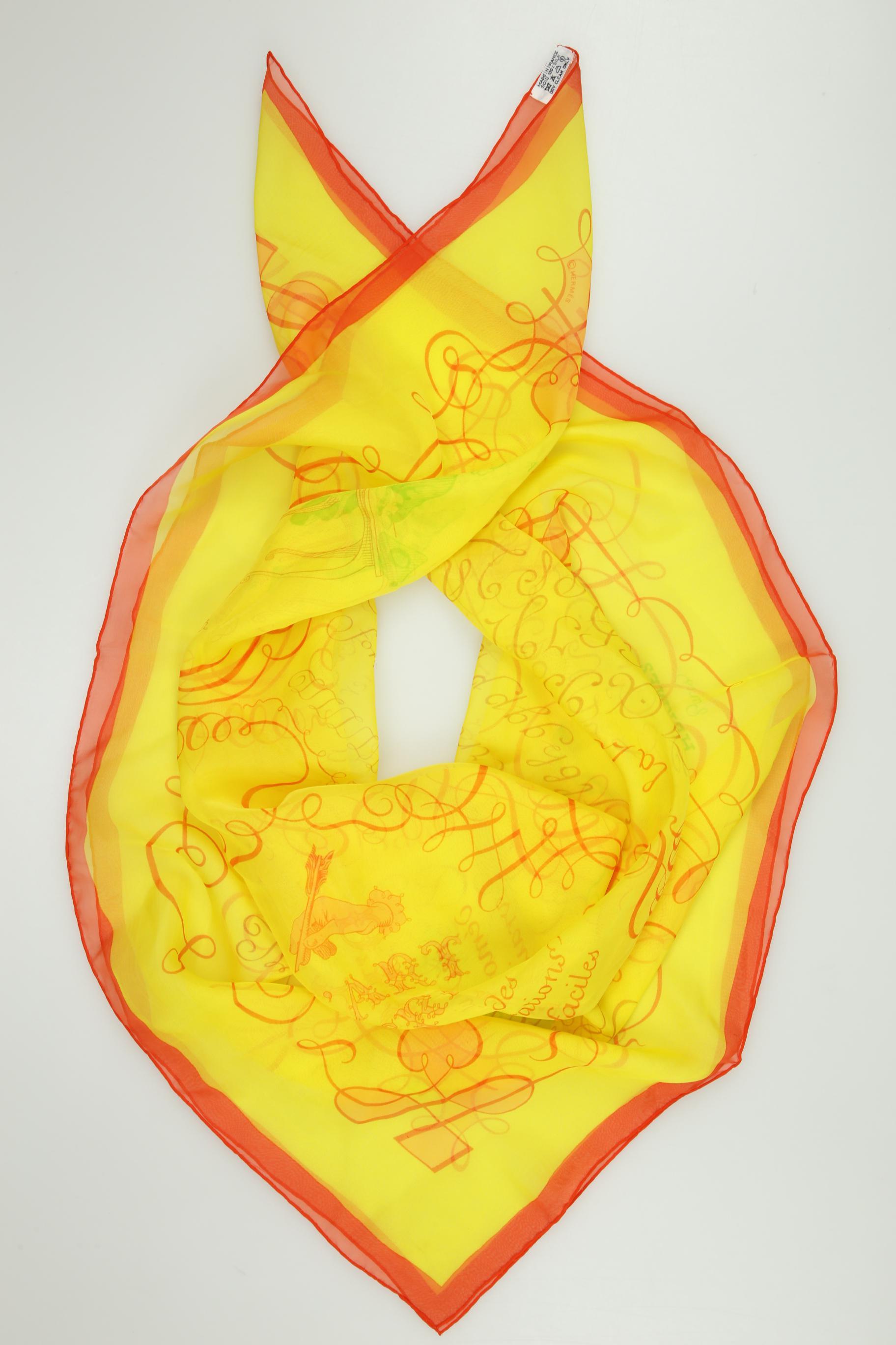 

Hermes Damen Schal, gelb, Gr.