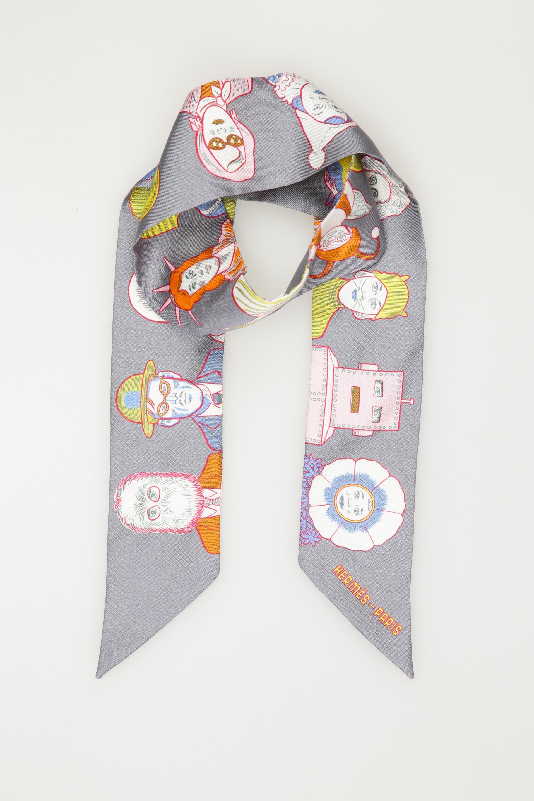 

Hermes Damen Schal, grau, Gr.
