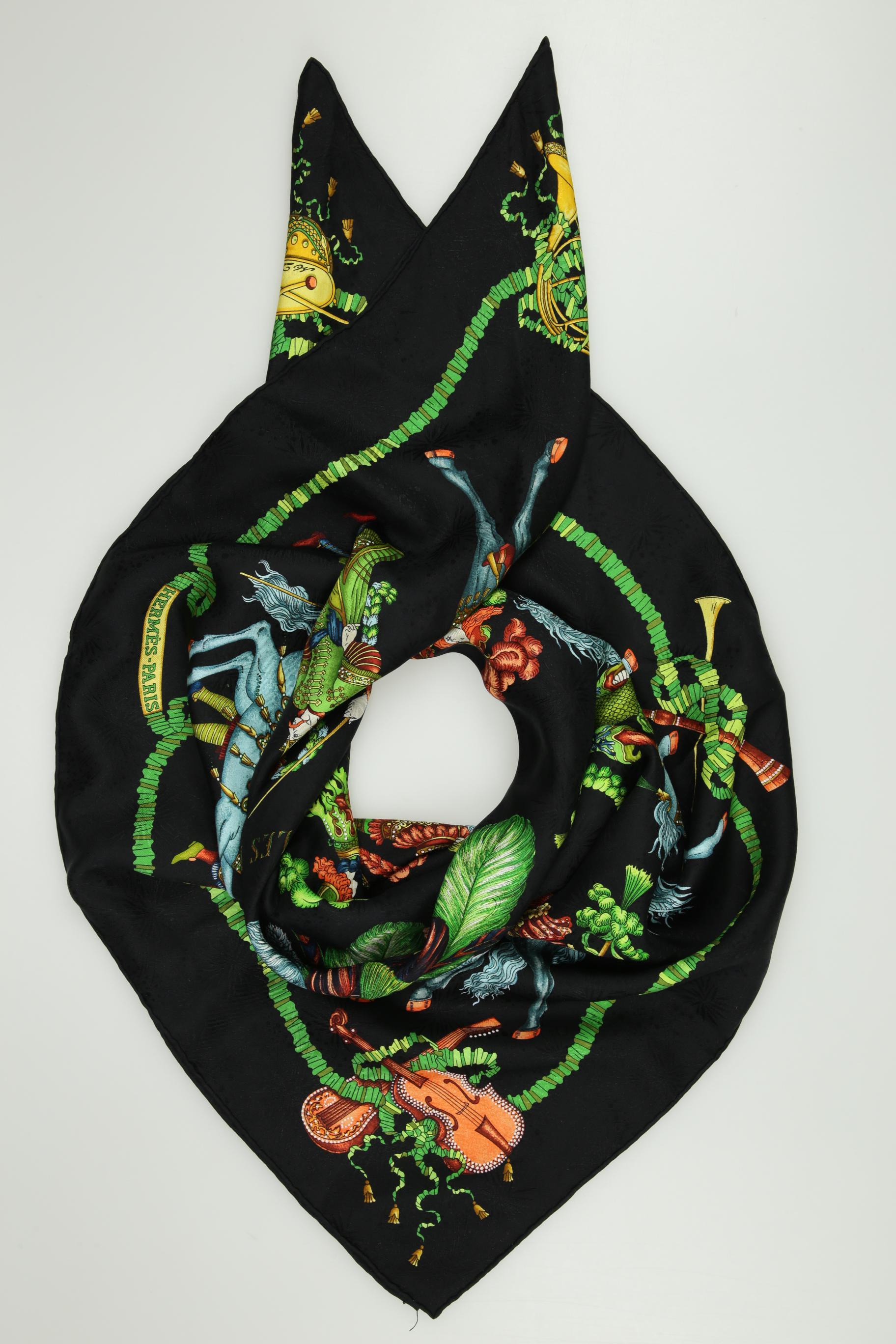 

Hermes Damen Schal, schwarz, Gr.