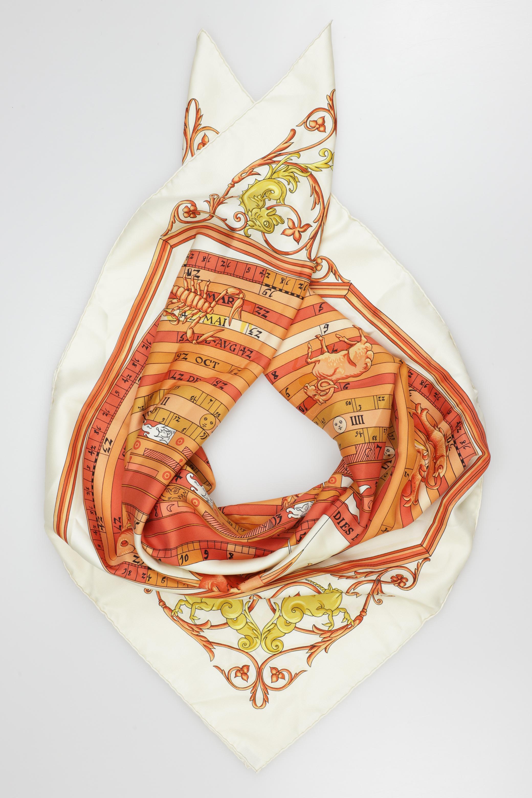 

Hermes Damen Schal, cremeweiß, Gr.