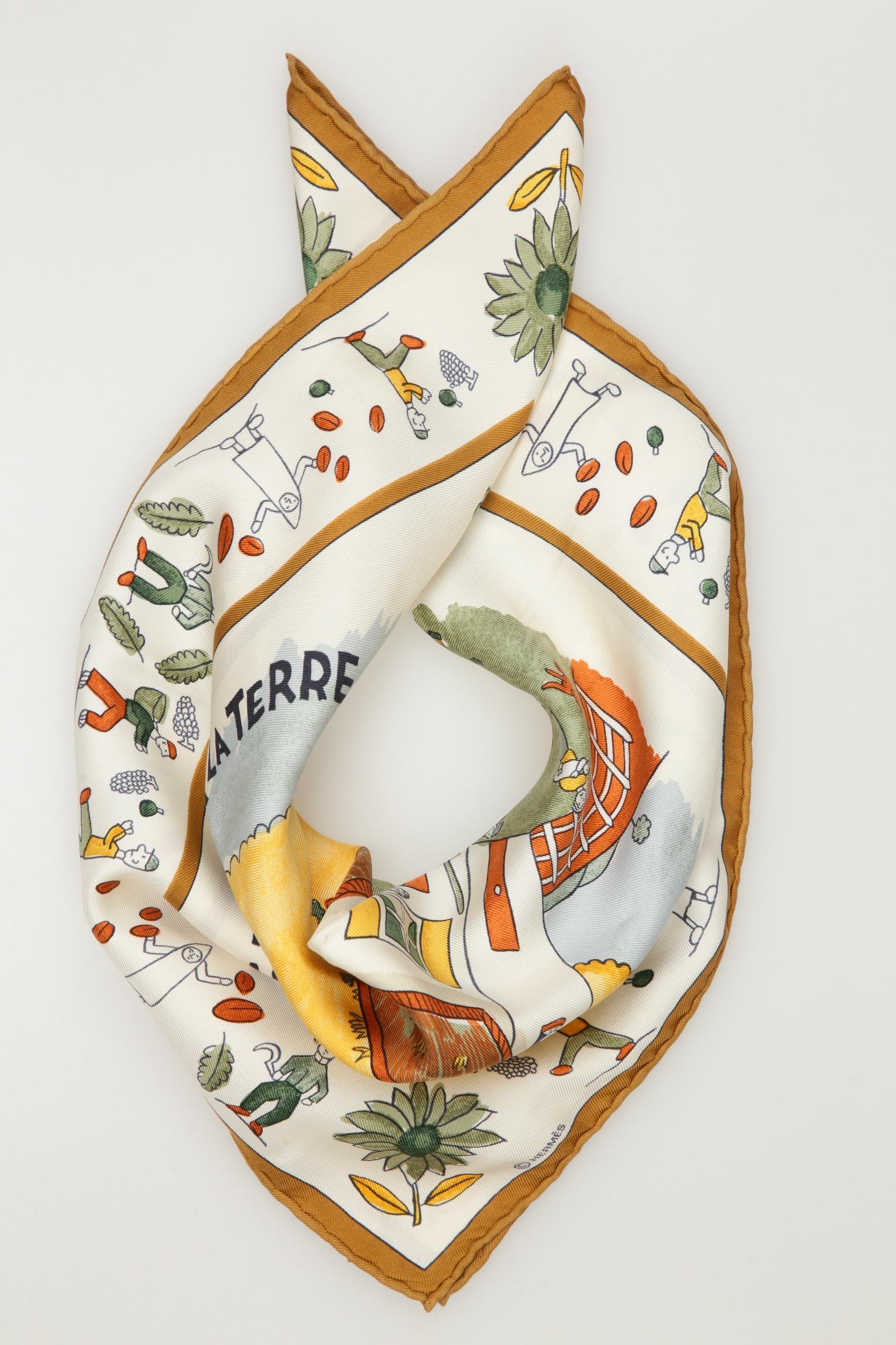 

Hermes Damen Schal, cremeweiß, Gr.