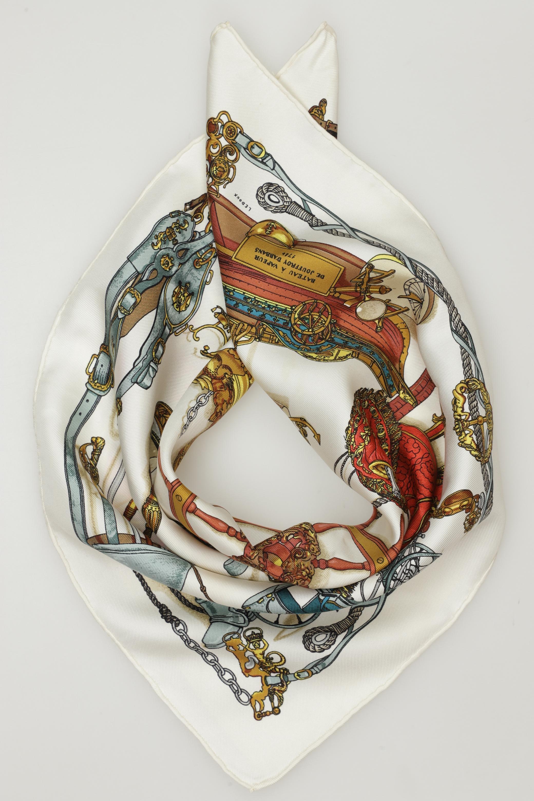 

Hermes Damen Schal, cremeweiß, Gr.