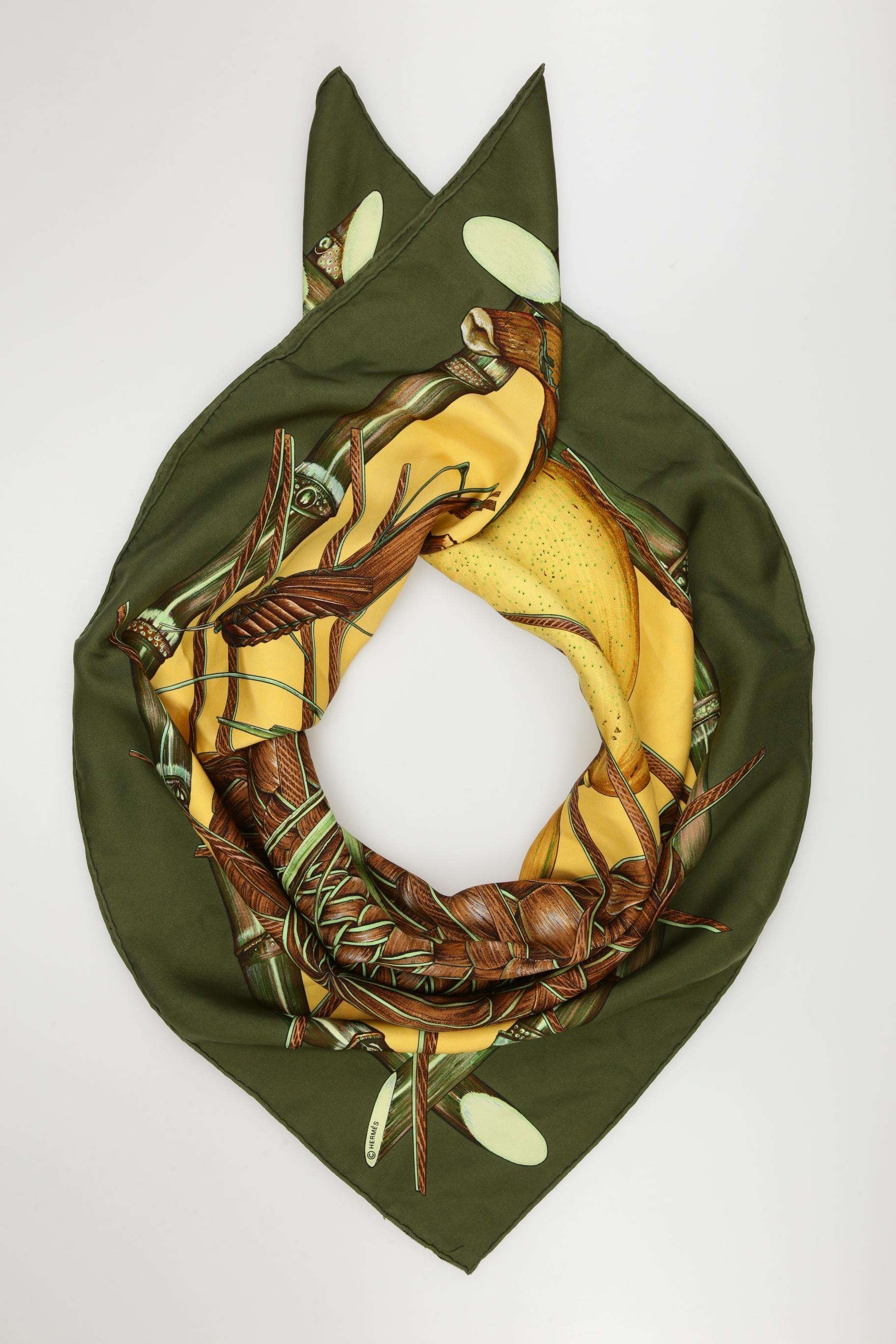 

Hermes Damen Schal, grün, Gr.