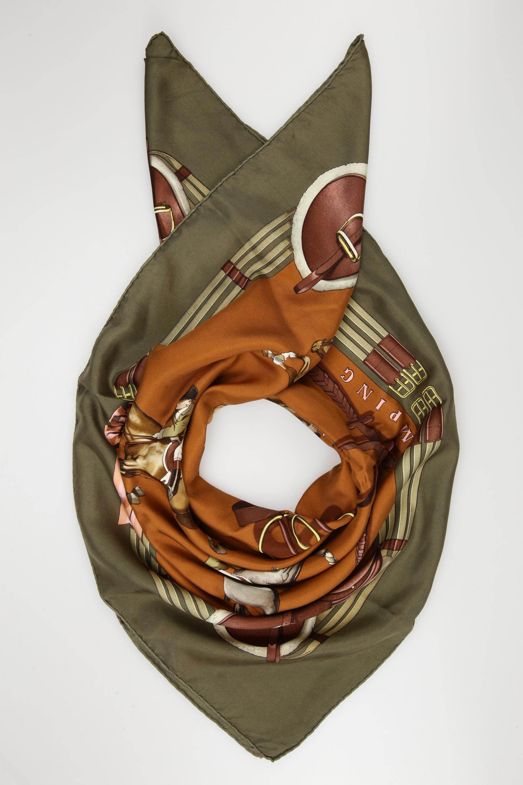 

Hermes Damen Schal, braun