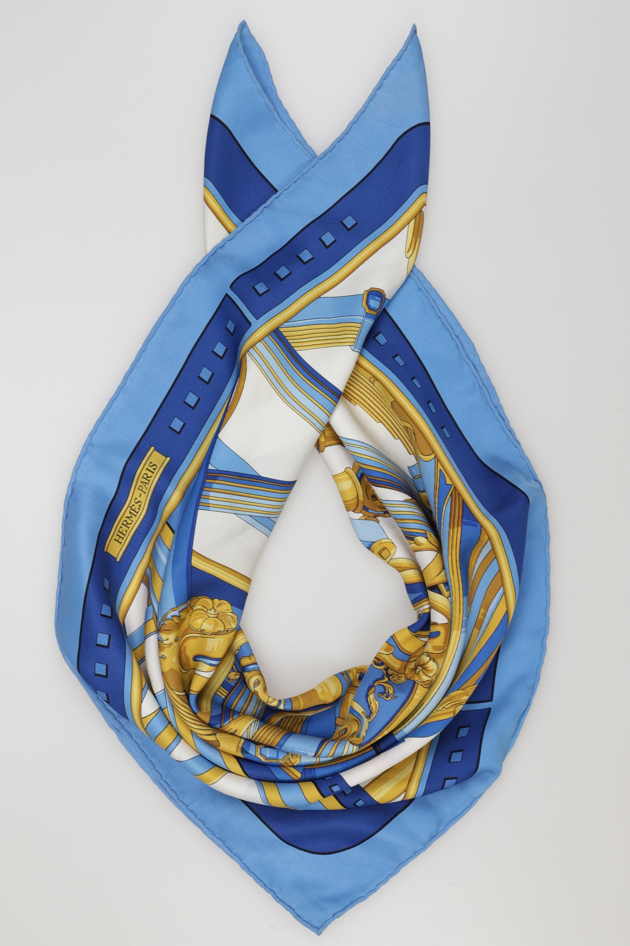 

Hermes Damen Schal, blau, Gr.