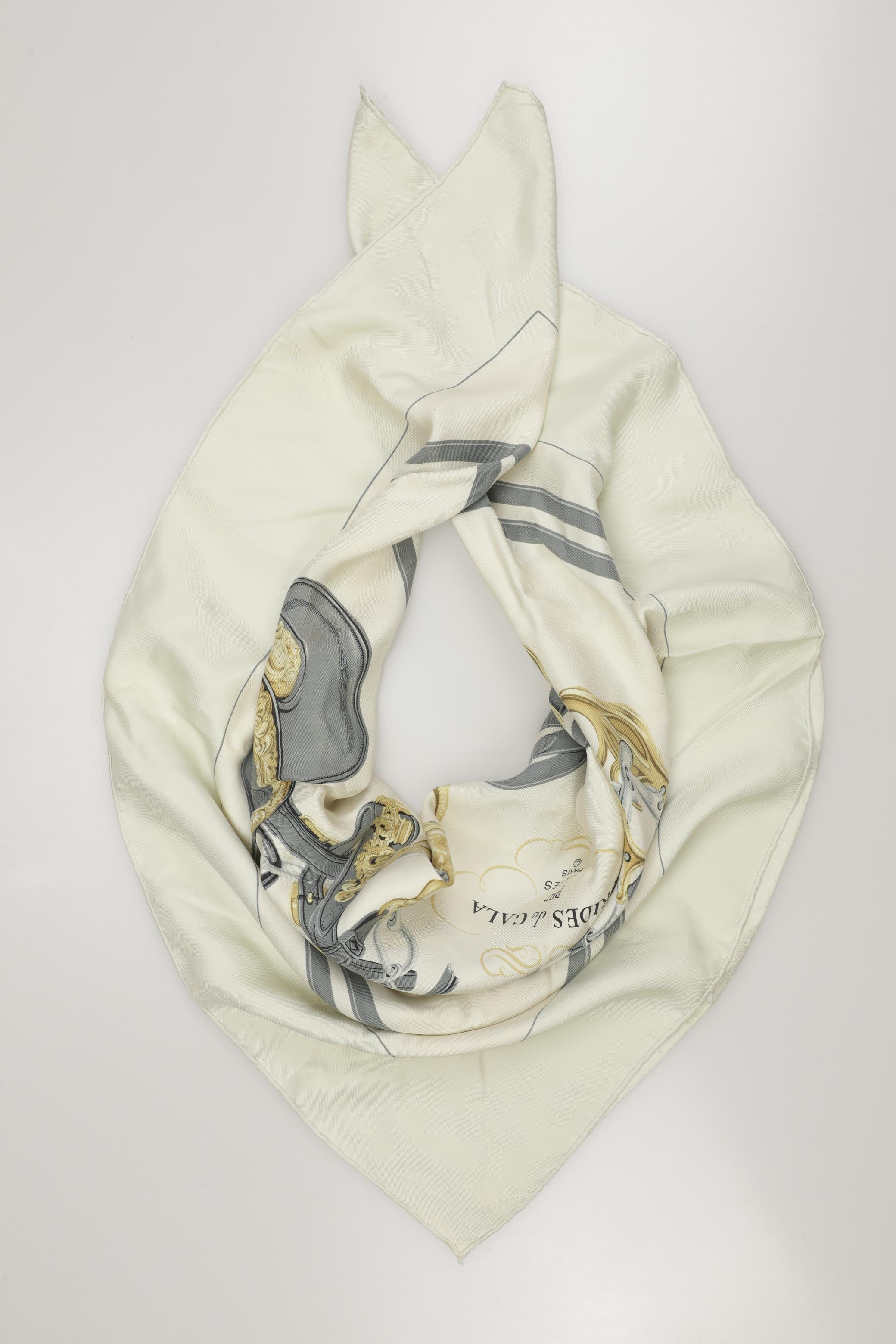 

Hermes Damen Schal, cremeweiß, Gr.
