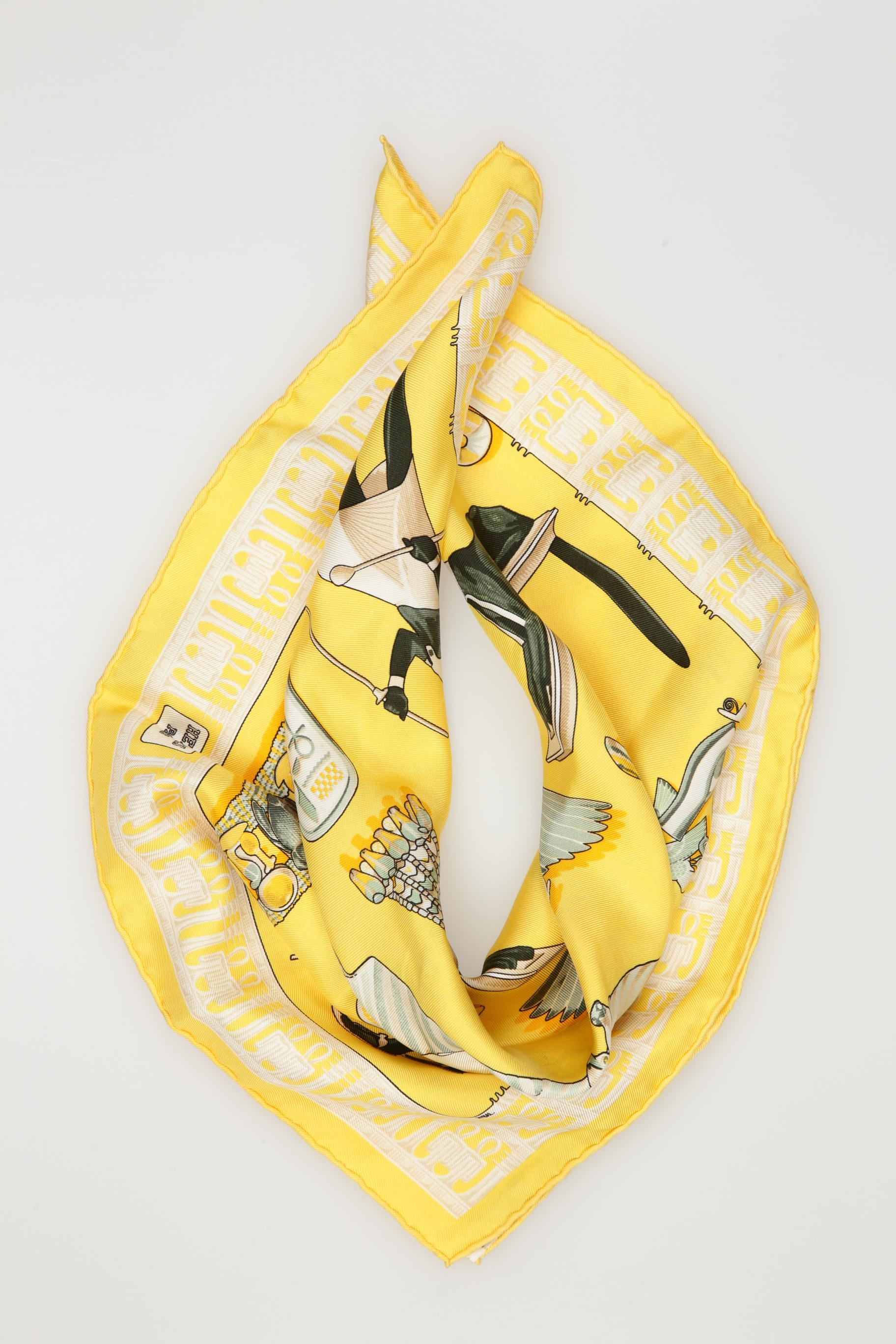 

Hermes Damen Schal, gelb, Gr.