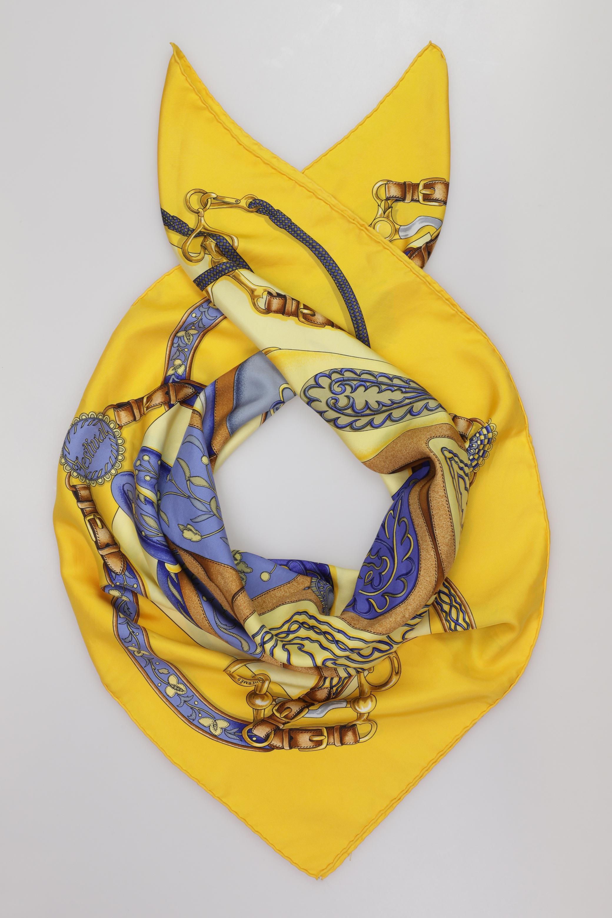 

Hermes Damen Schal, gelb, Gr.