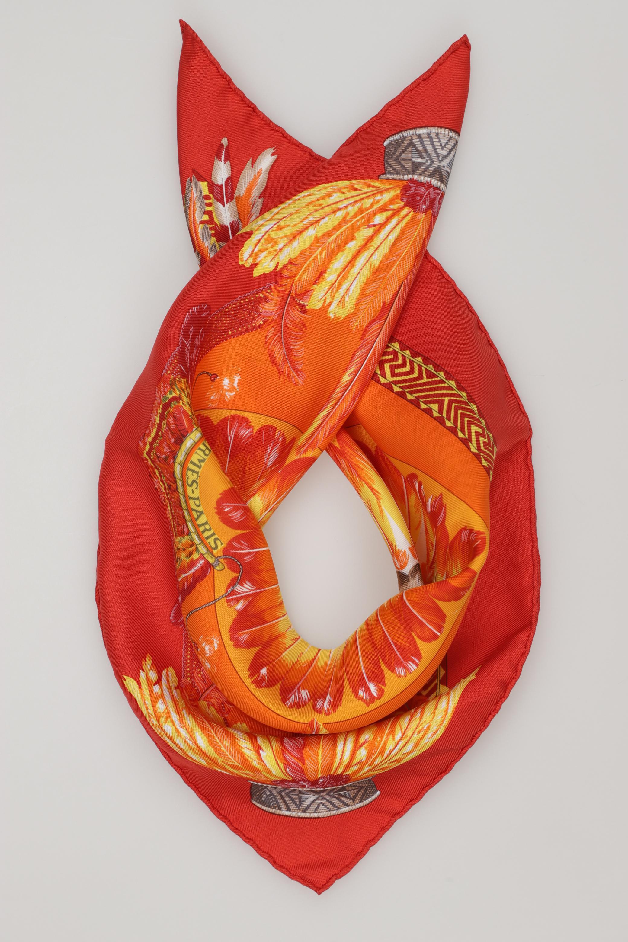 

Hermes Damen Schal, orange, Gr.