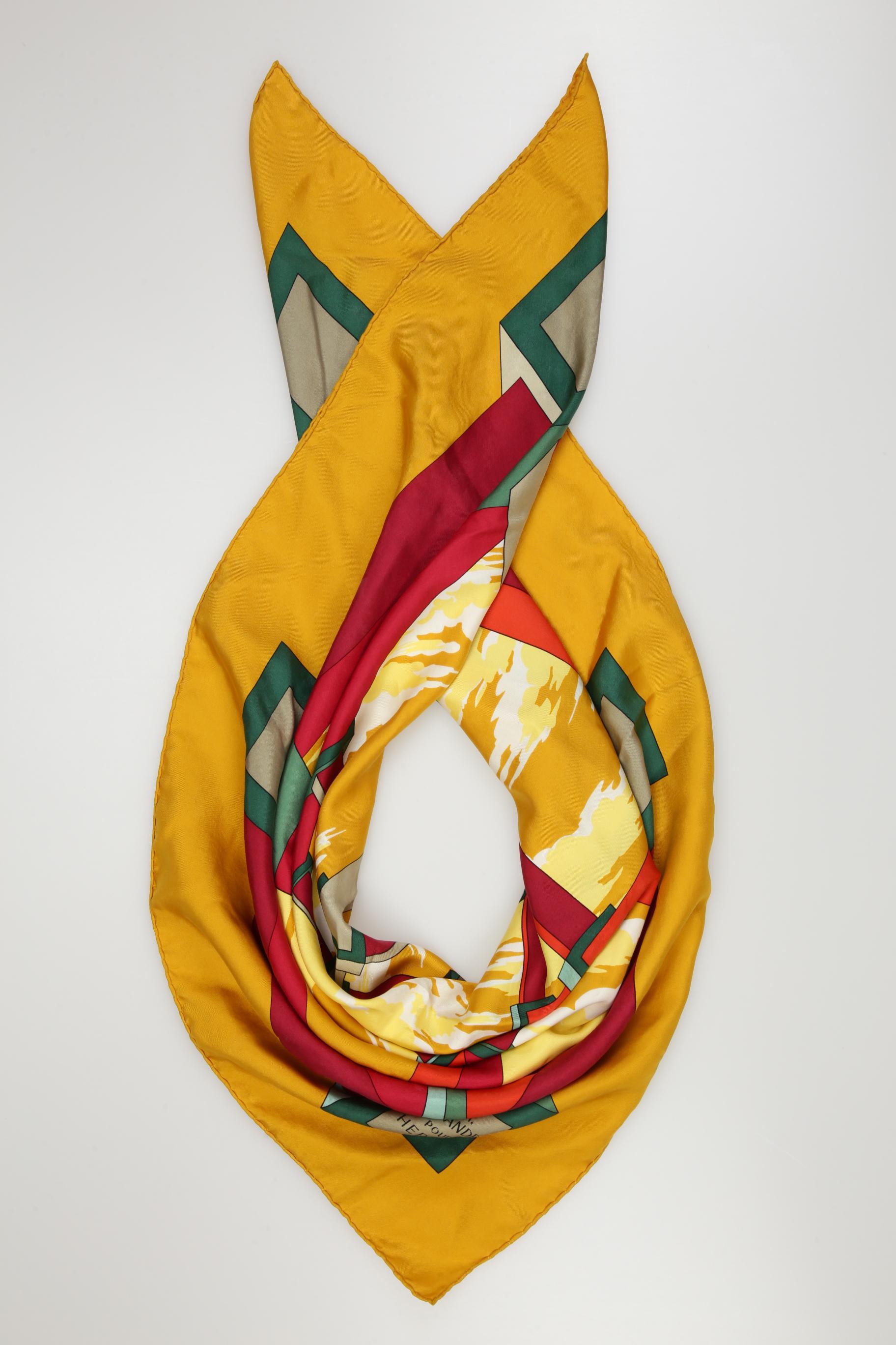 

Hermes Damen Schal, gelb, Gr.