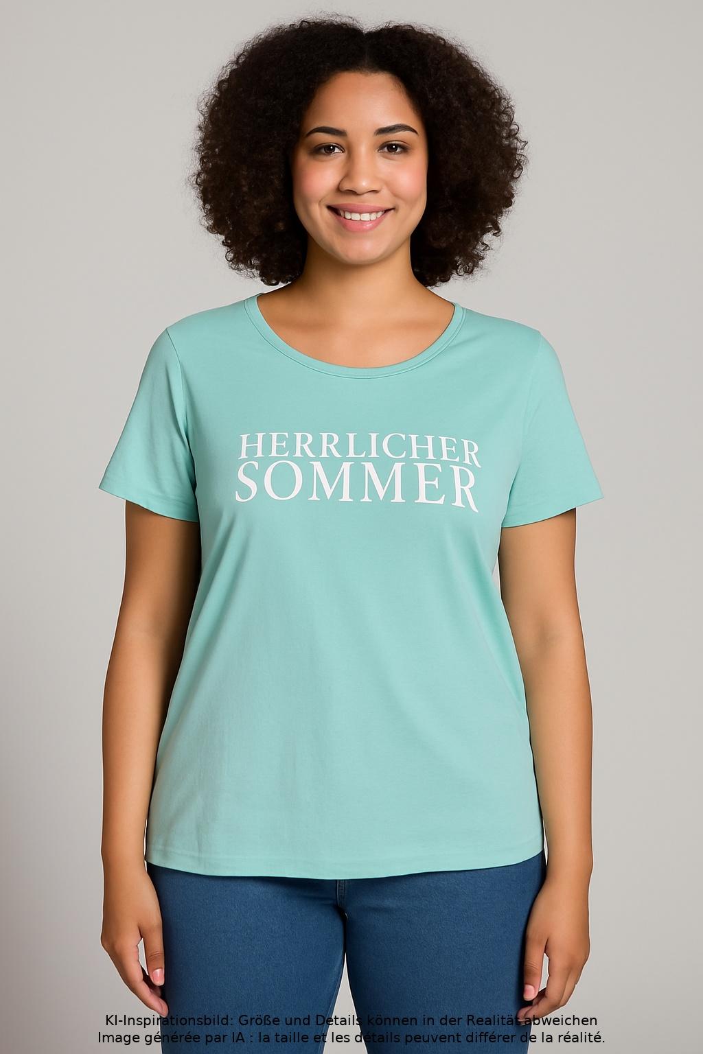 

Herrlicher Damen T-Shirt, türkis, Gr. 42