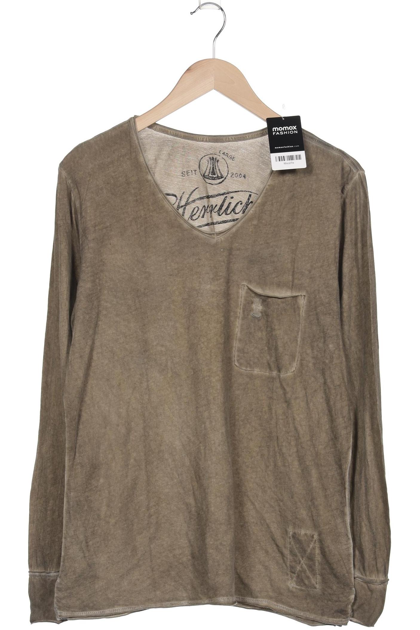 Thumbnail - Herrlicher Herren Langarmshirt, braun, Gr. 52