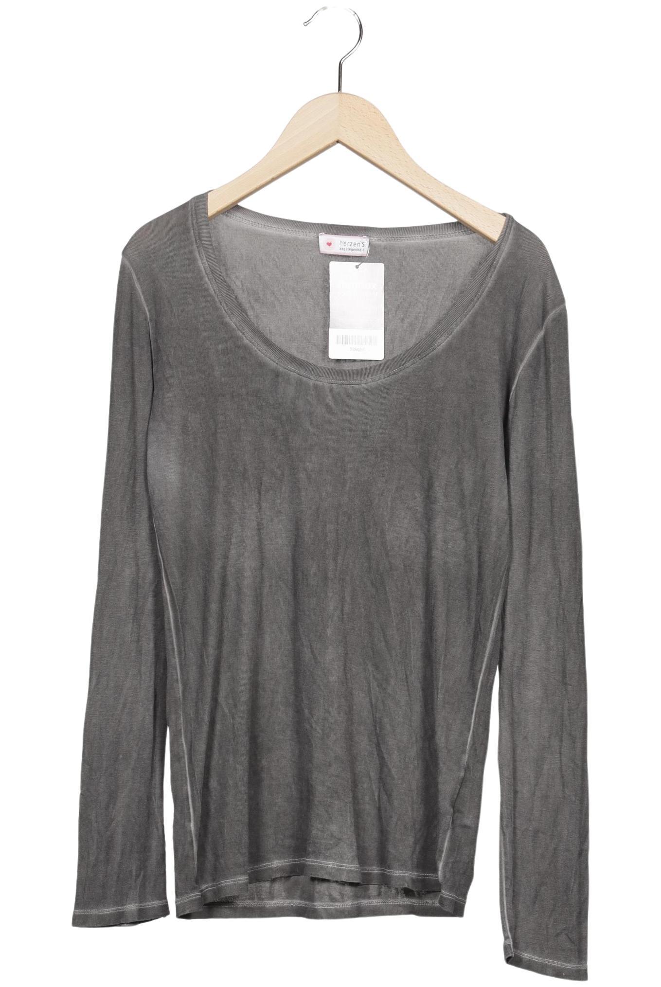 

Herzensangelegenheit Damen Langarmshirt, grau, Gr. 38