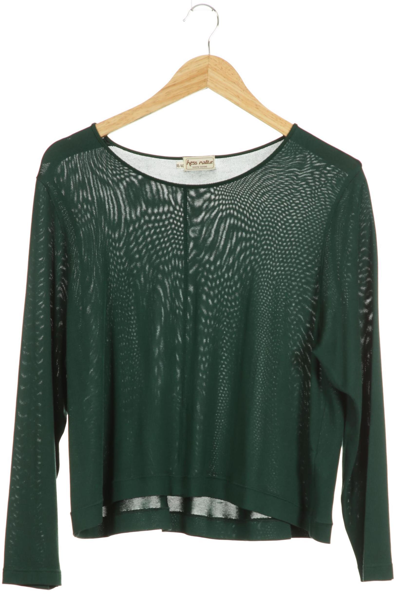

hessnatur Damen Langarmshirt, grün, Gr. 38