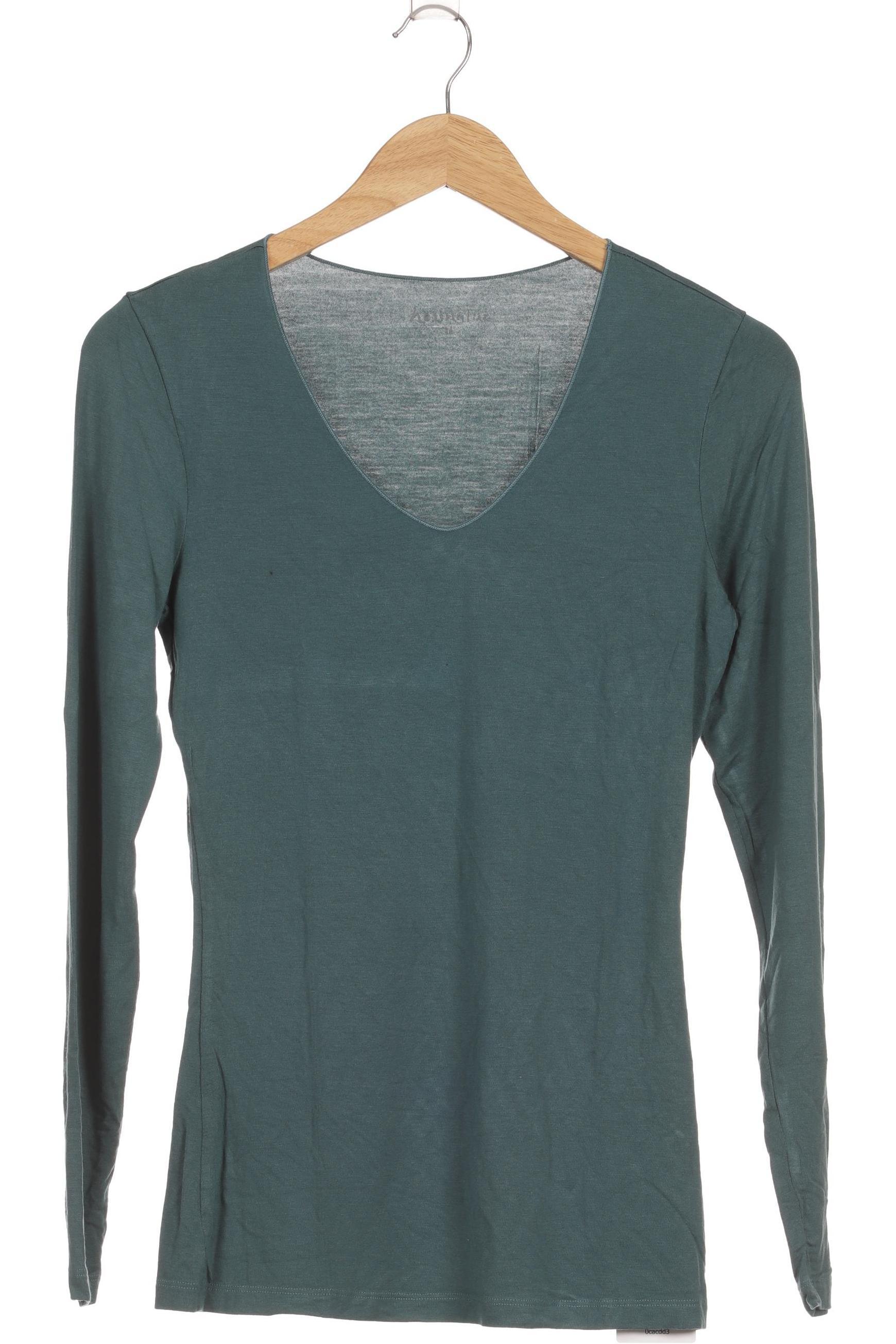 

hessnatur Damen Langarmshirt, türkis, Gr. 36