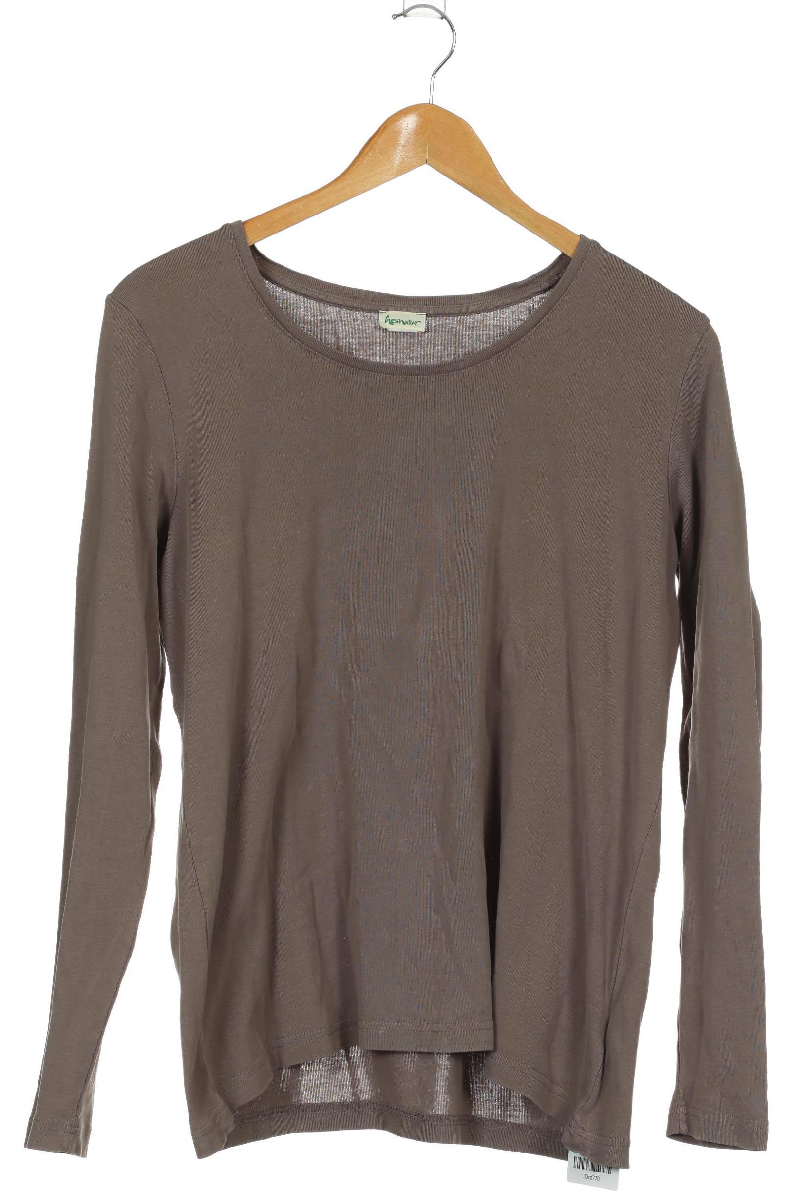 

hessnatur Damen Langarmshirt, braun, Gr. 44