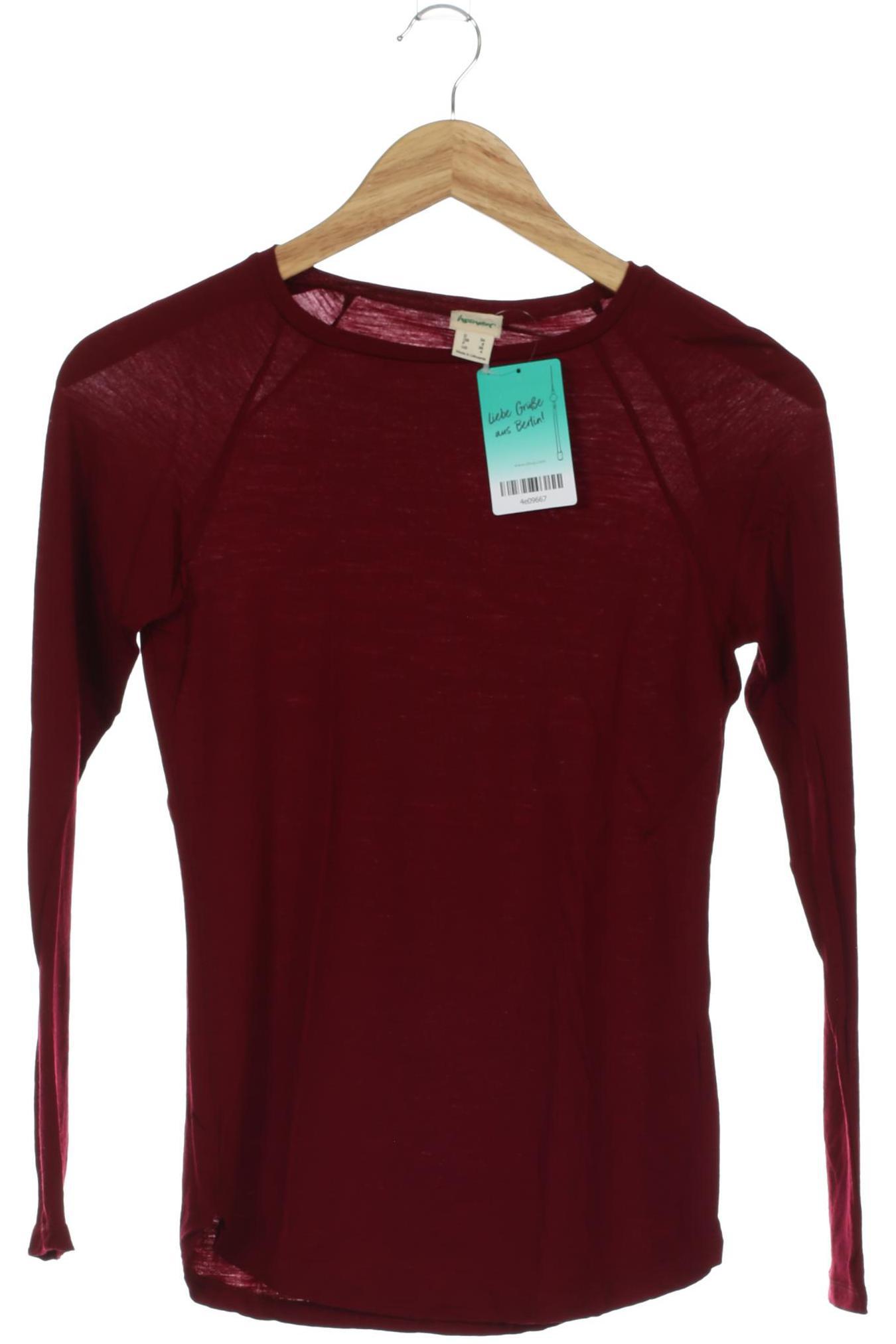 

hessnatur Damen Langarmshirt, rot, Gr. 34