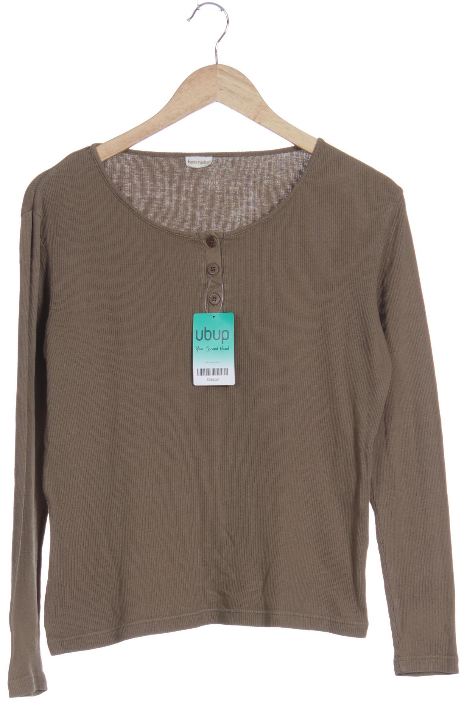 

hessnatur Damen Langarmshirt, grün, Gr. 38