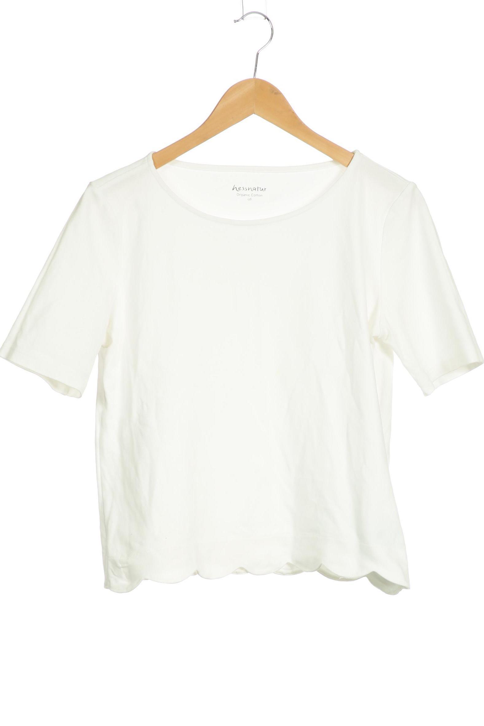 

hessnatur Damen Langarmshirt, weiß, Gr. 40