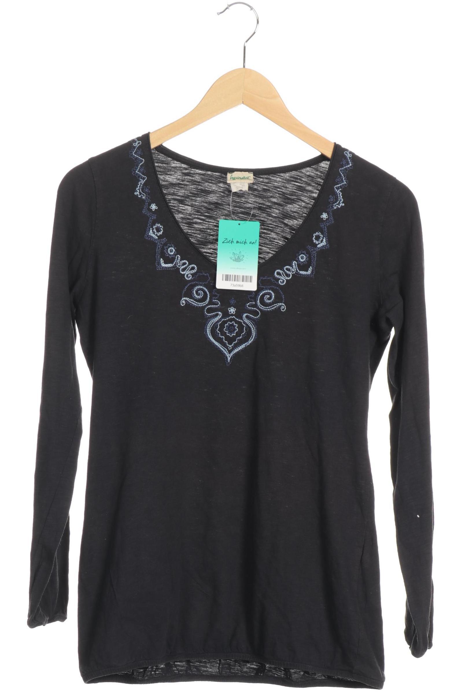 

hessnatur Damen Langarmshirt, blau, Gr. 36