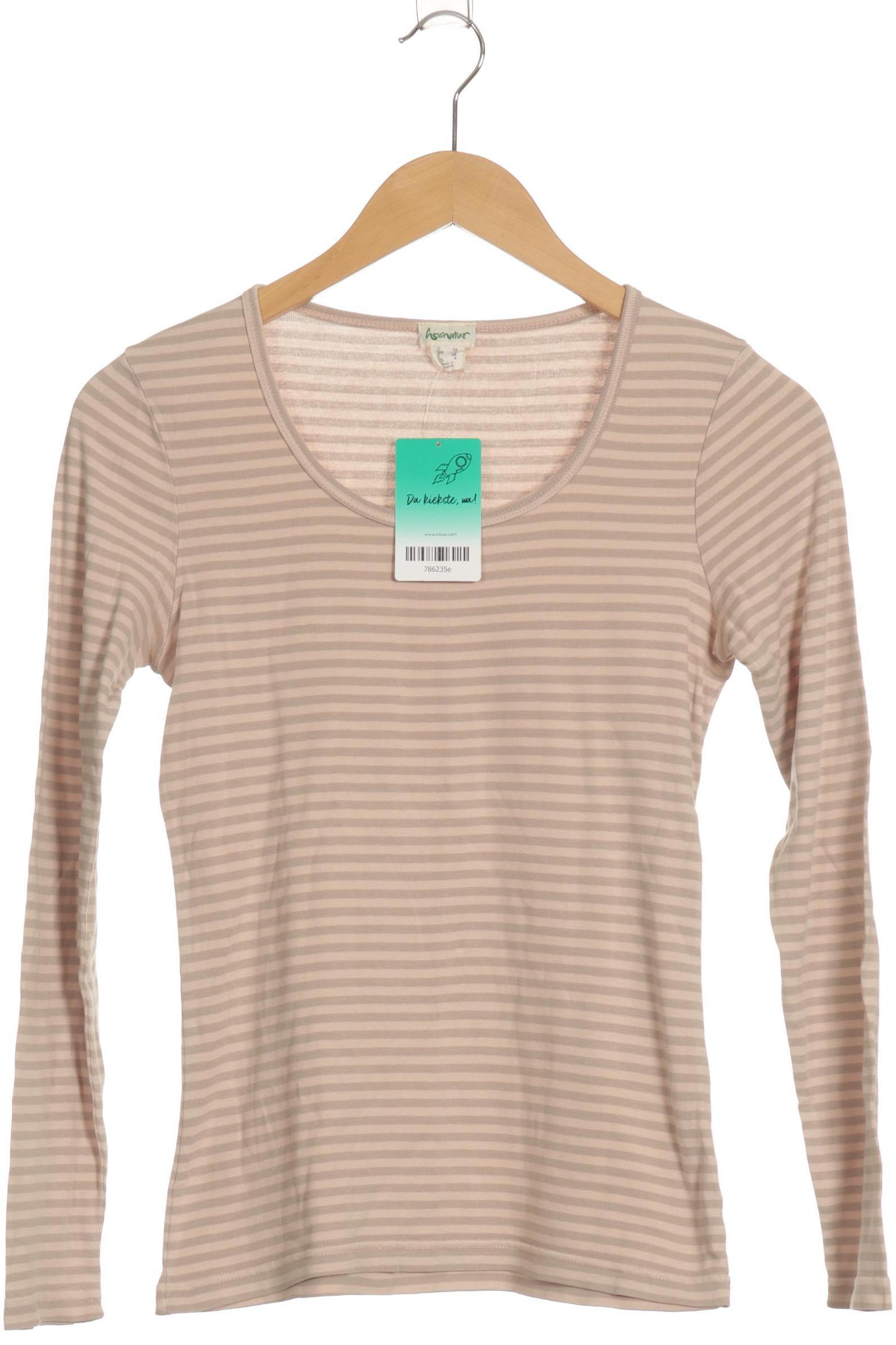 

hessnatur Damen Langarmshirt, beige, Gr. 34