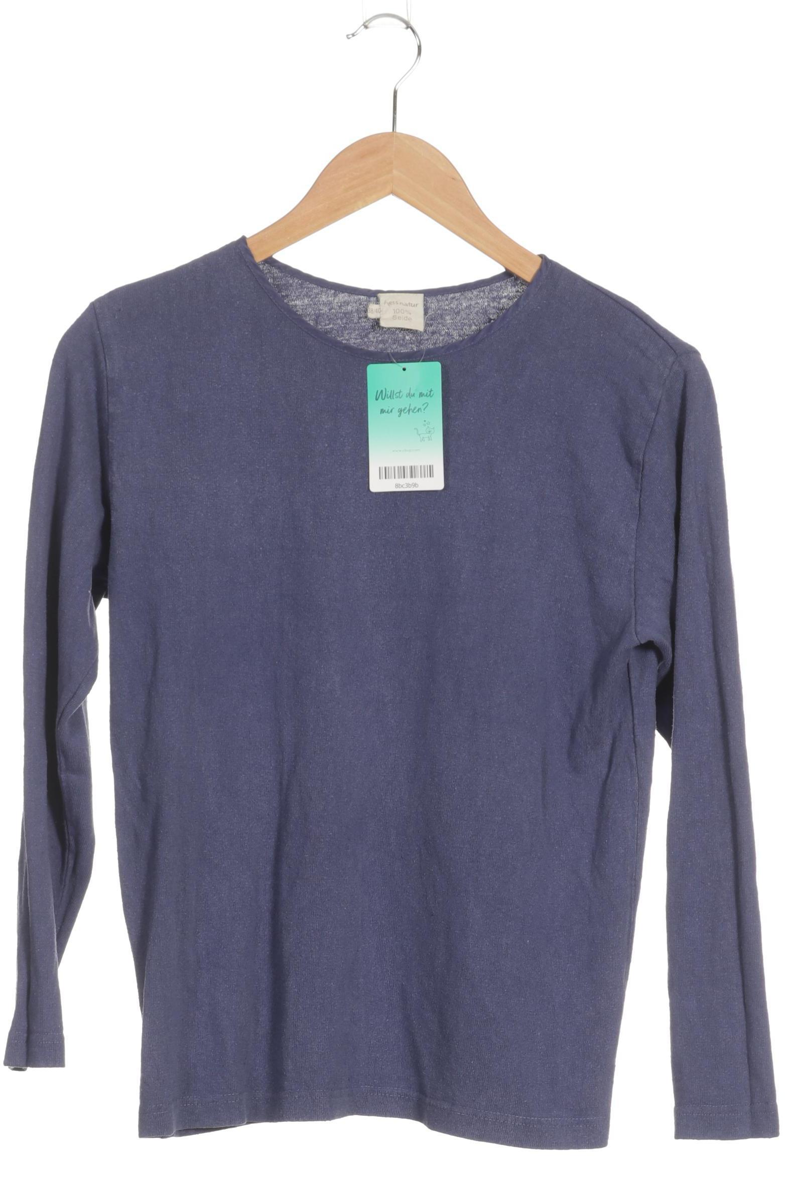 

hessnatur Damen Langarmshirt, blau, Gr. 38