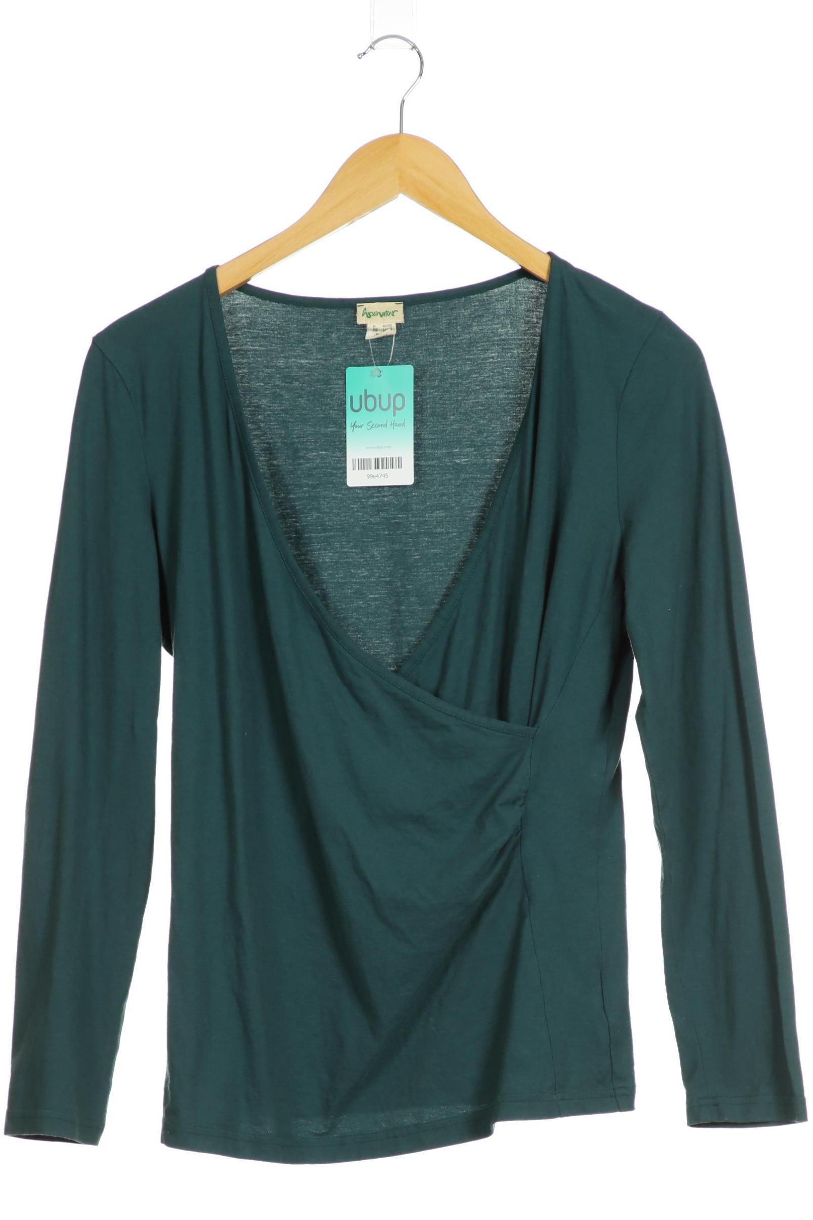 

hessnatur Damen Langarmshirt, türkis, Gr. 40