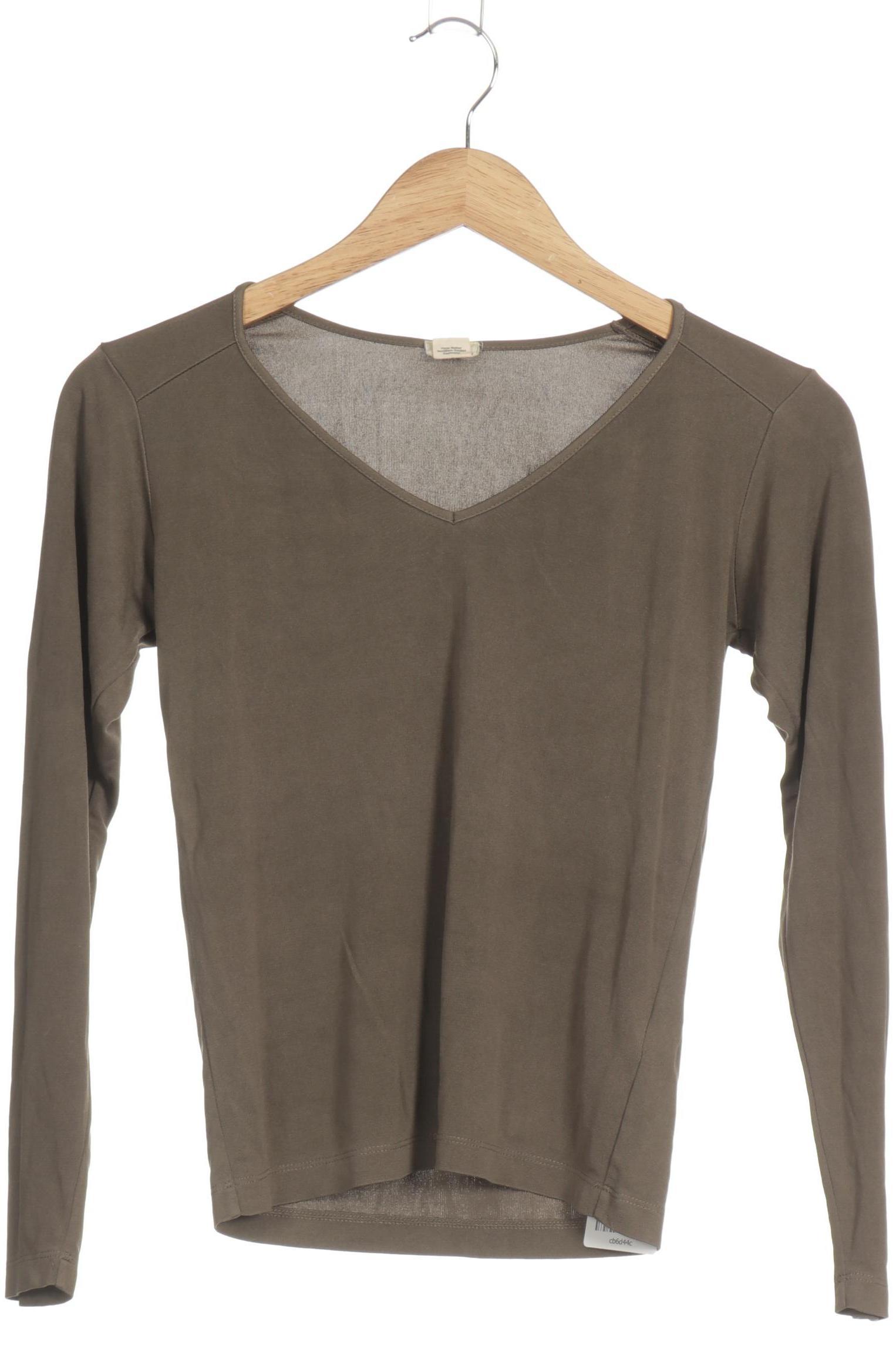 

hessnatur Damen Langarmshirt, braun, Gr. 34