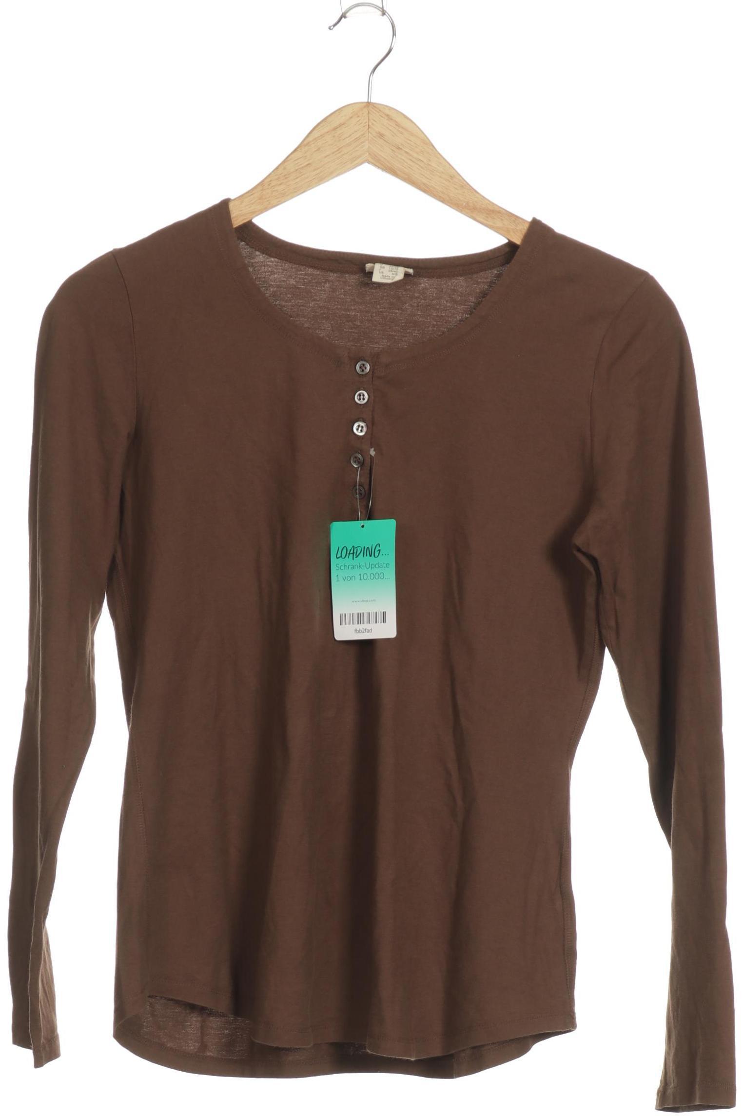 

hessnatur Damen Langarmshirt, braun, Gr. 36