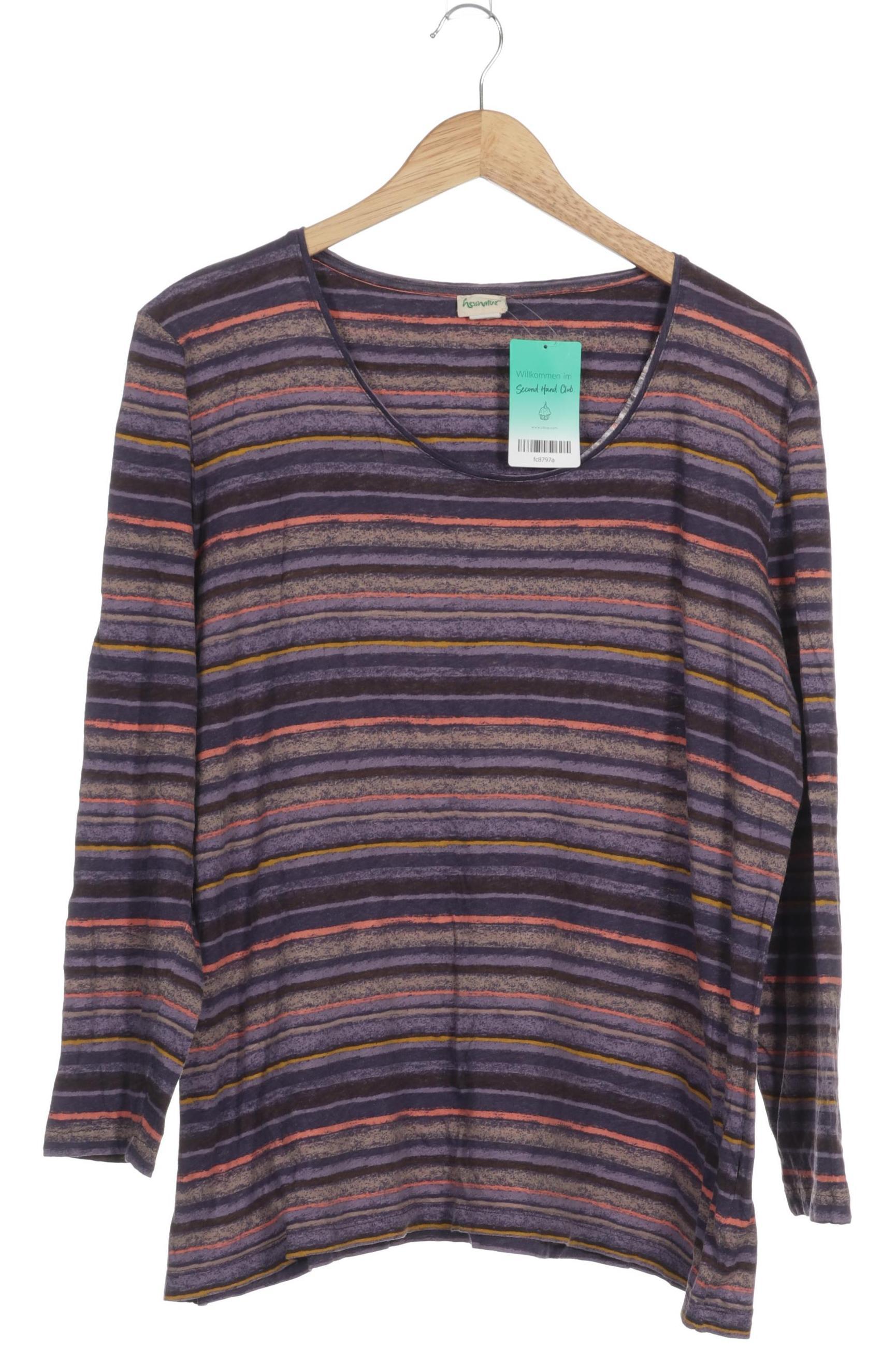 

hessnatur Damen Langarmshirt, lila, Gr. 48