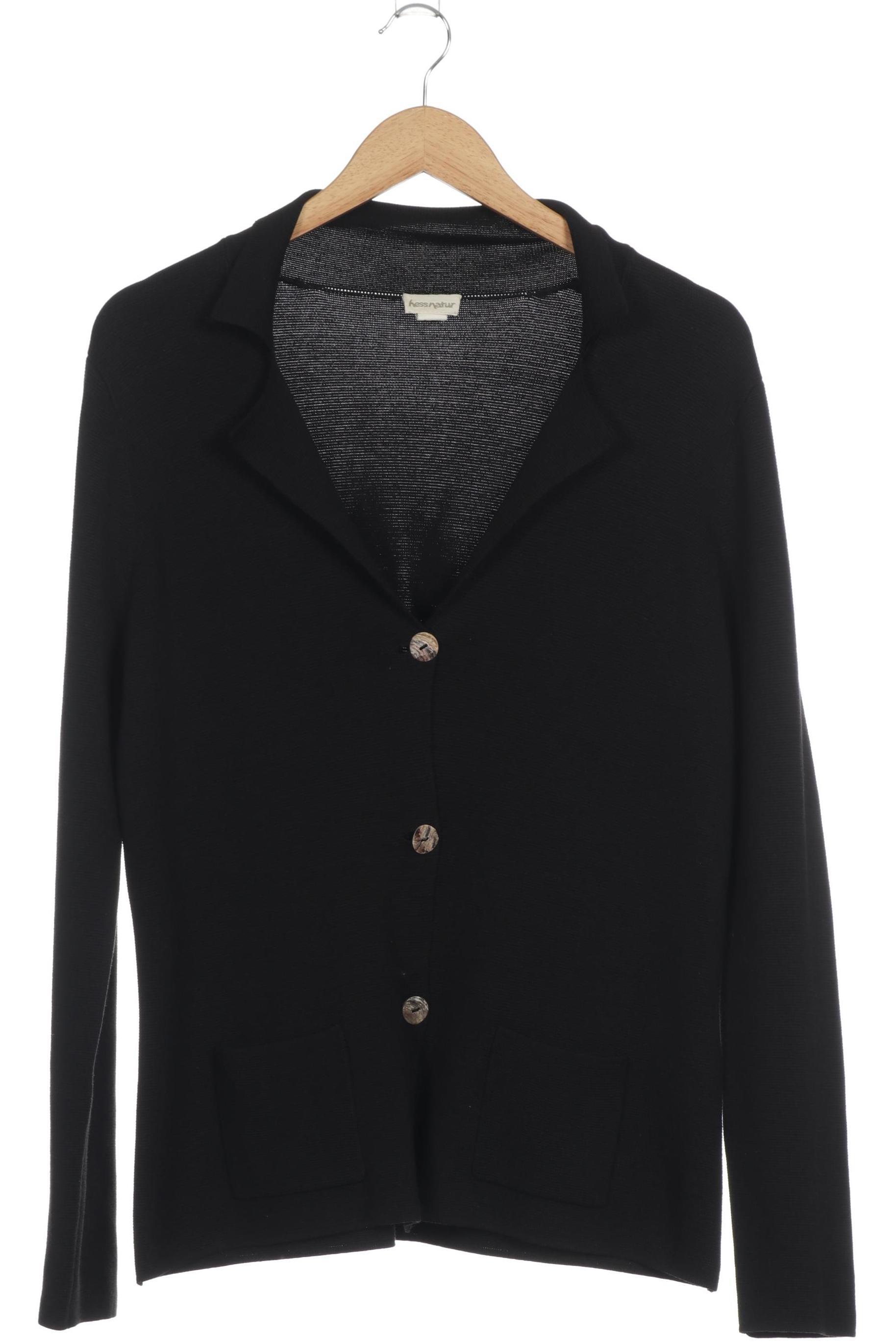 

hessnatur Damen Strickjacke, schwarz, Gr. 44