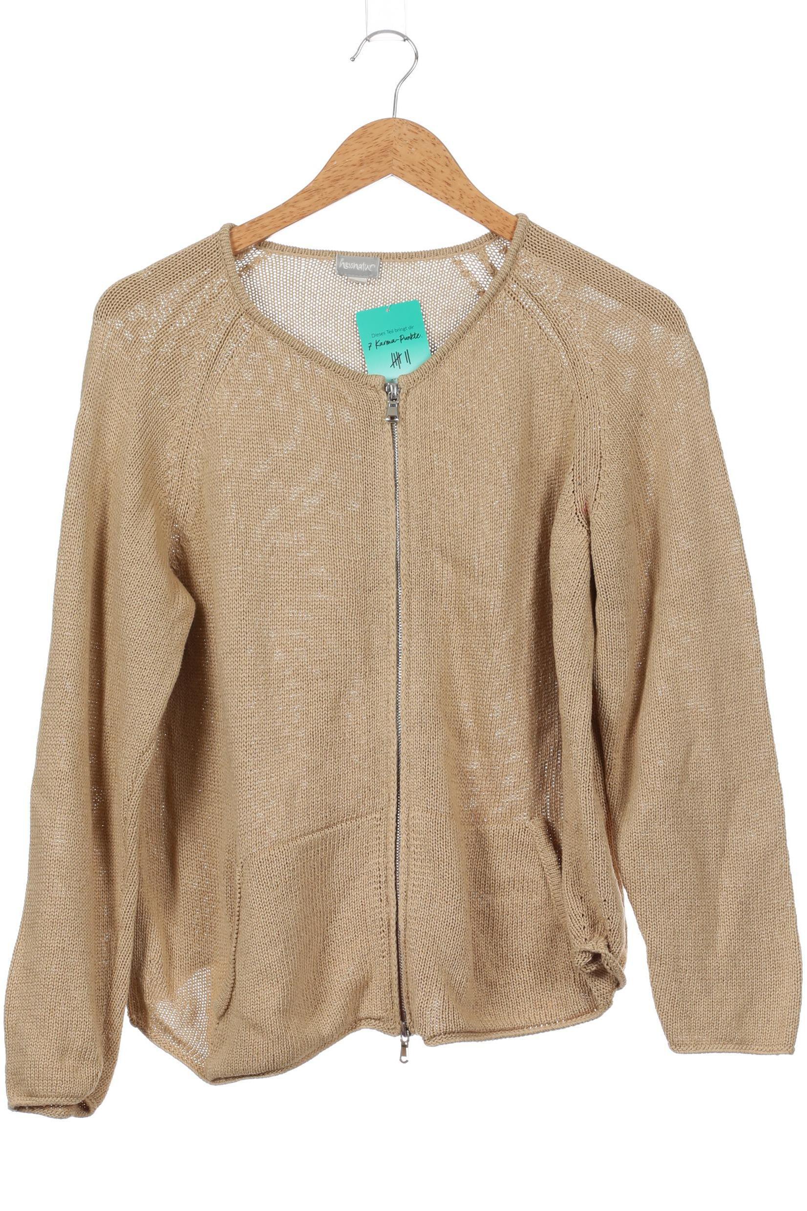 

hessnatur Damen Strickjacke, beige, Gr. 44