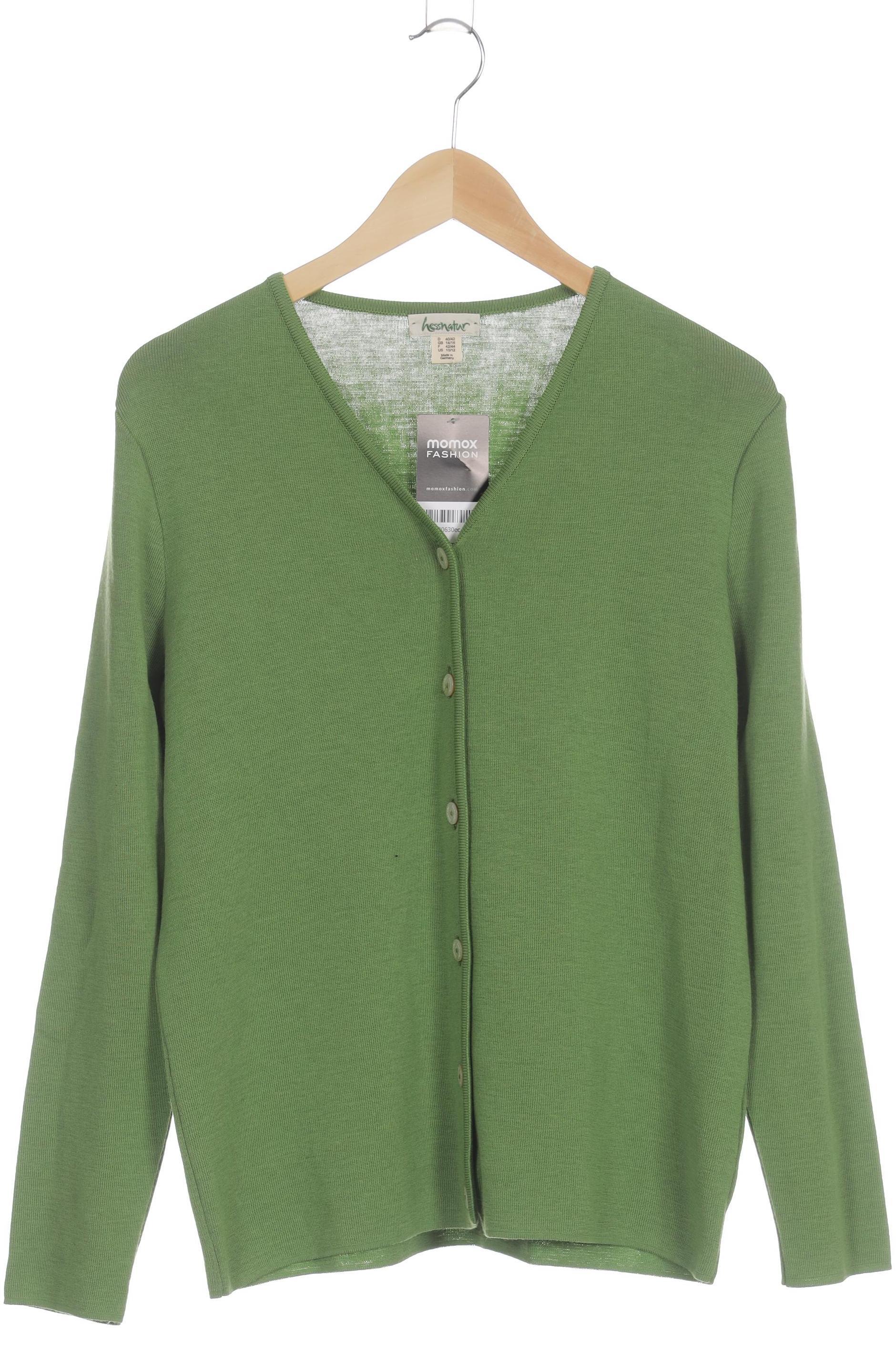 

hessnatur Damen Strickjacke, grün, Gr. 40