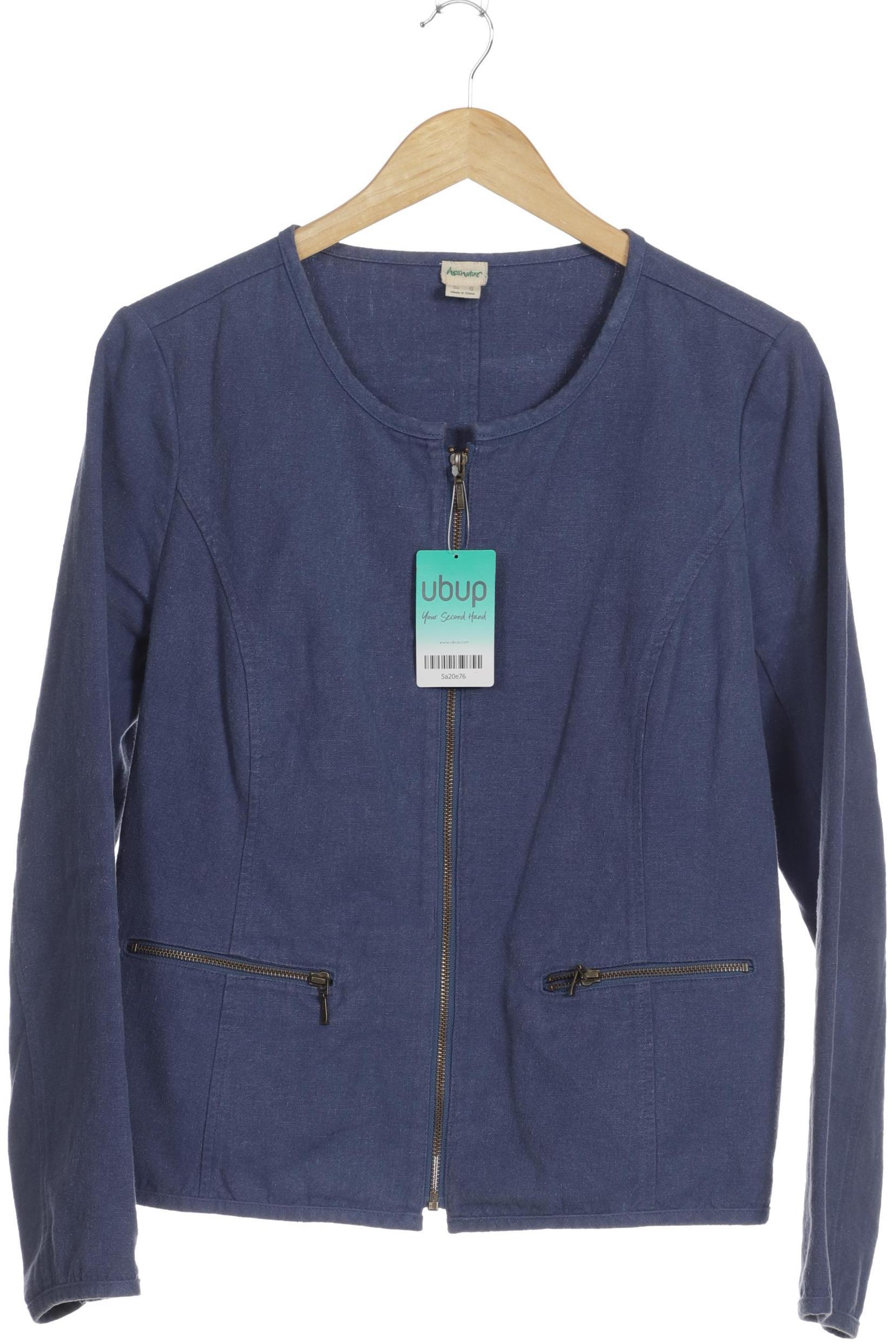 

hessnatur Damen Strickjacke, blau, Gr. 42