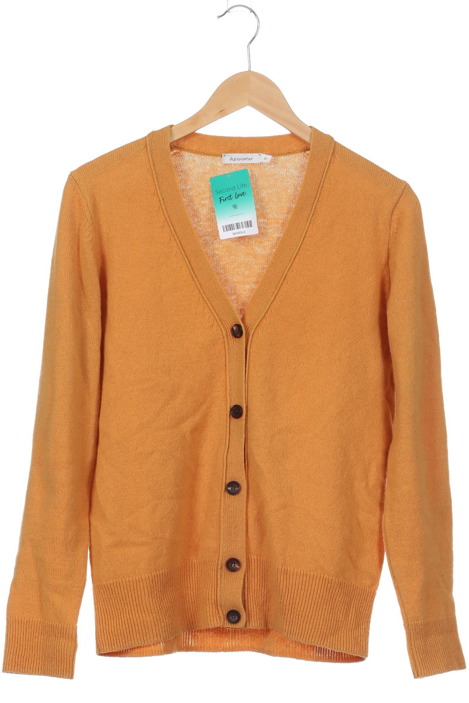 

hessnatur Damen Strickjacke, orange, Gr. 40
