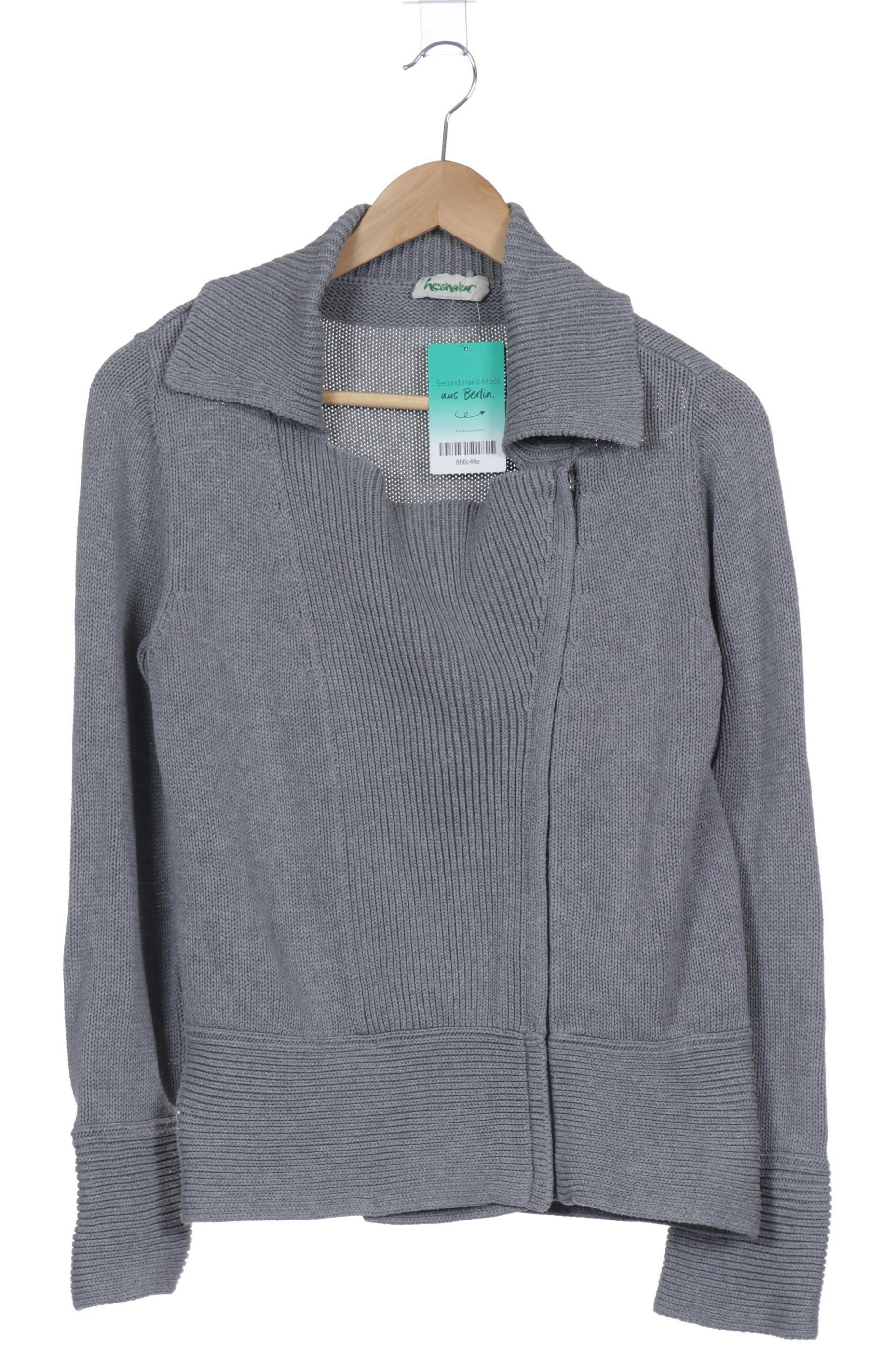 

hessnatur Damen Strickjacke, grau, Gr. 34