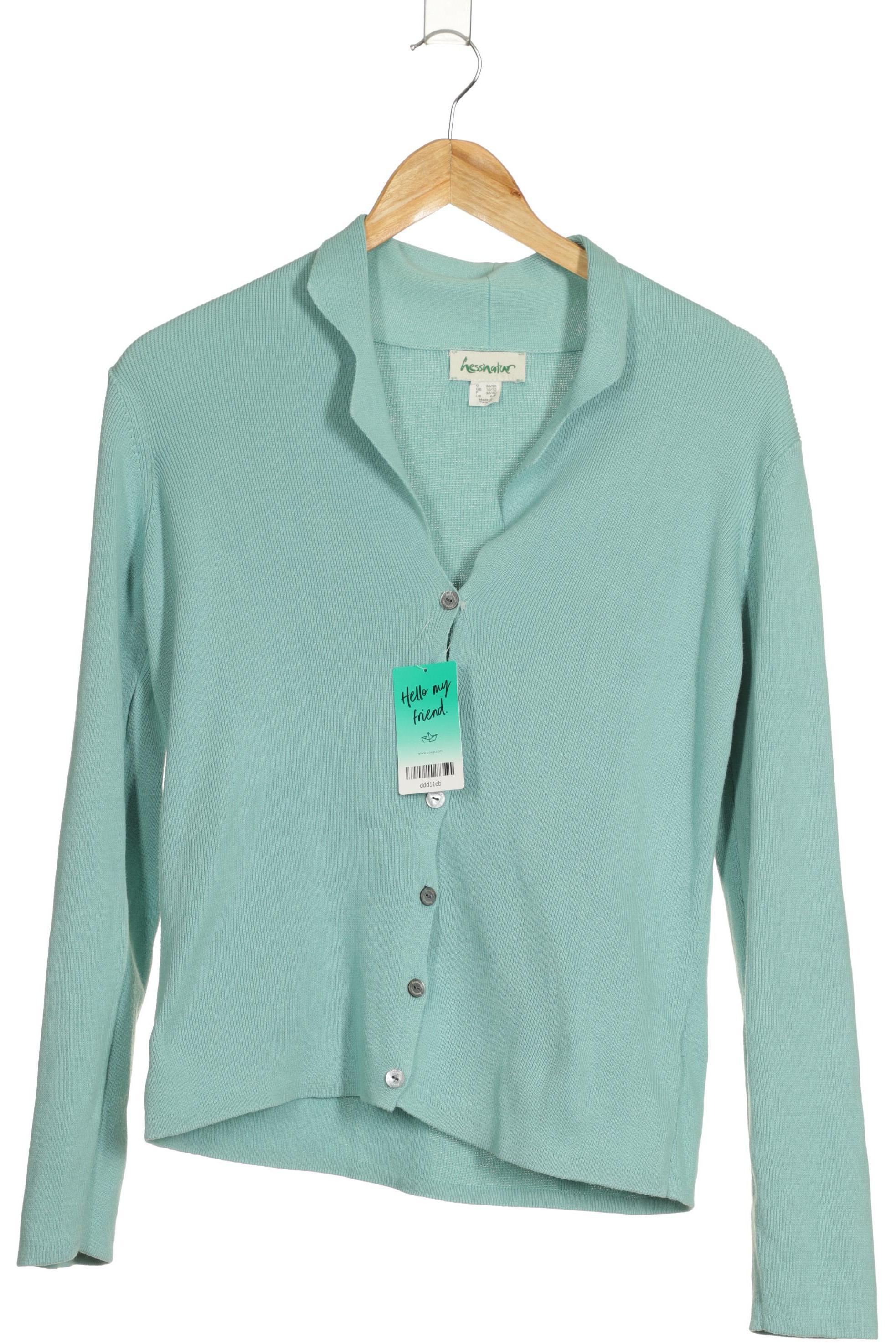 

hessnatur Damen Strickjacke, türkis, Gr. 36