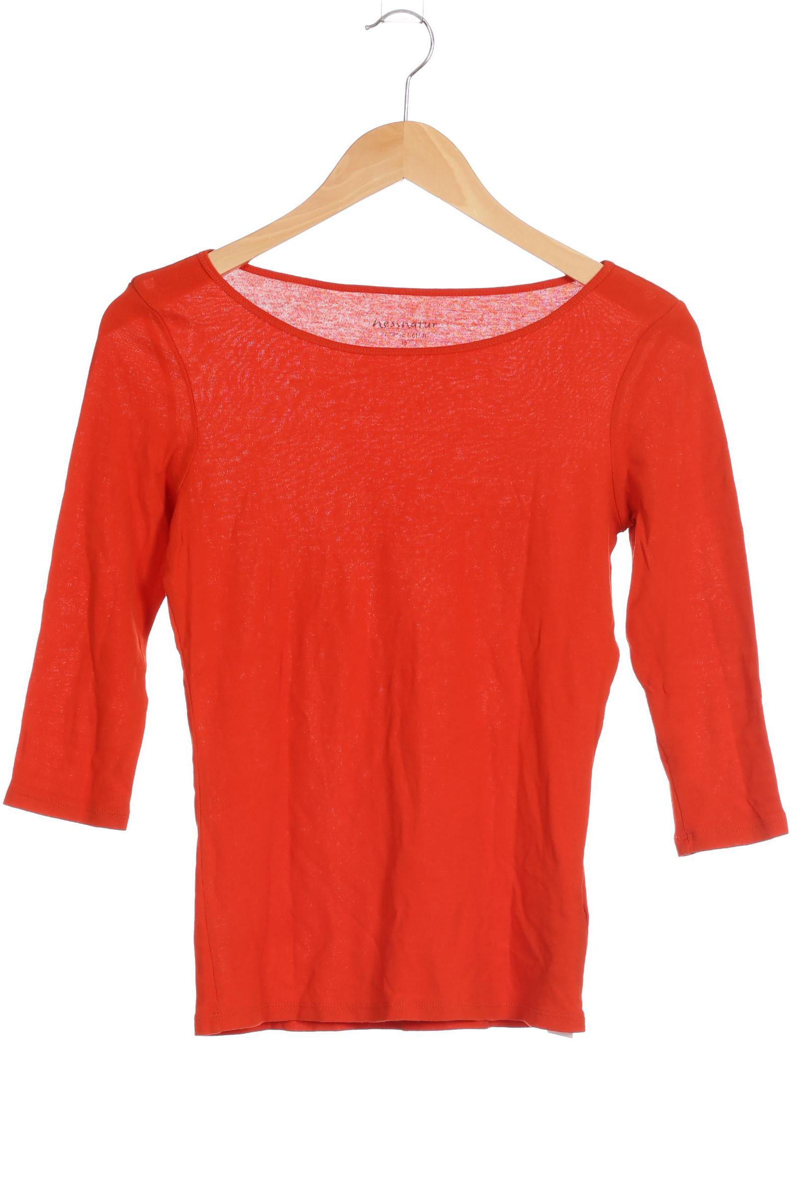 

hessnatur Damen Langarmshirt, orange, Gr. 36