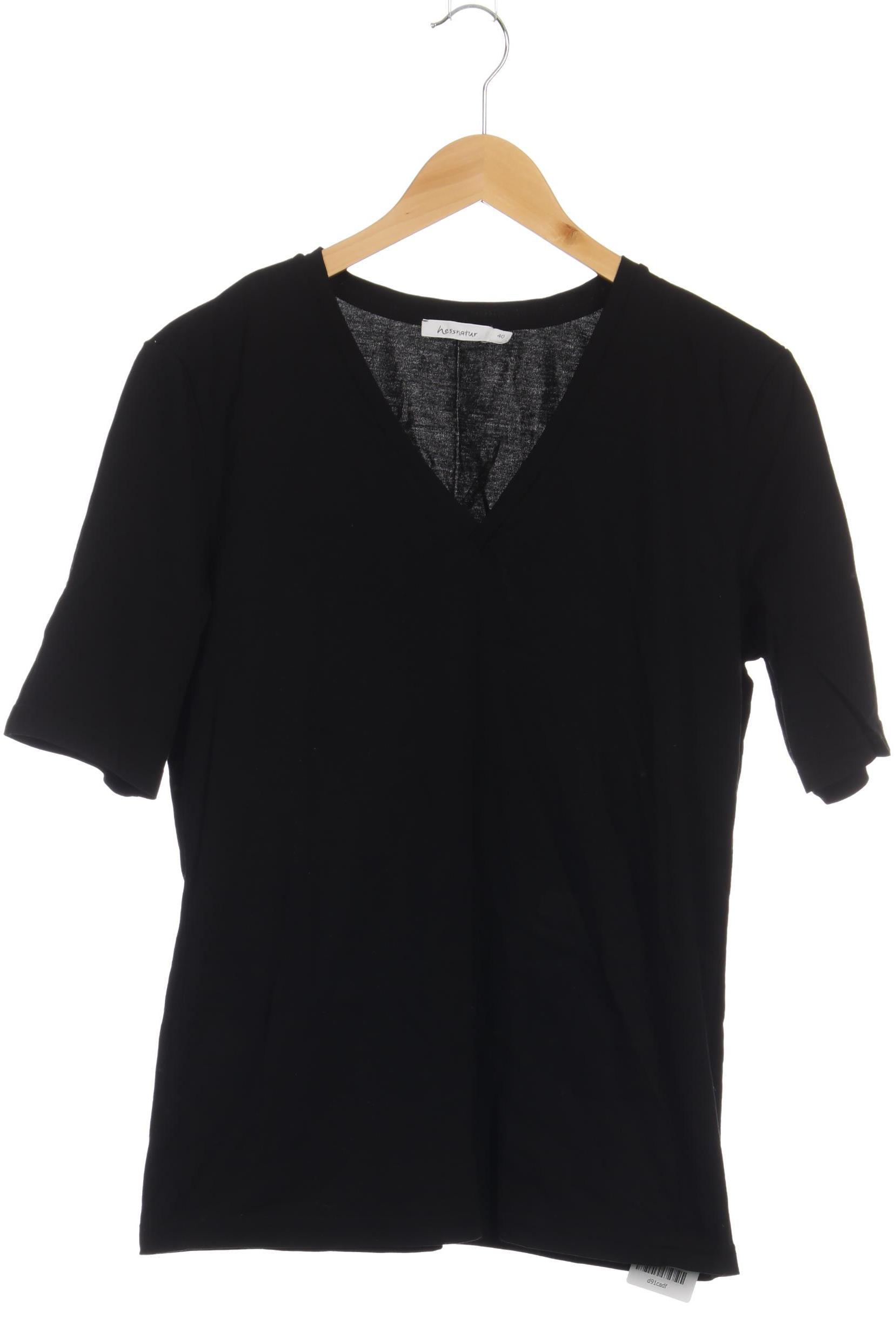 

hessnatur Damen T-Shirt, schwarz, Gr. 40