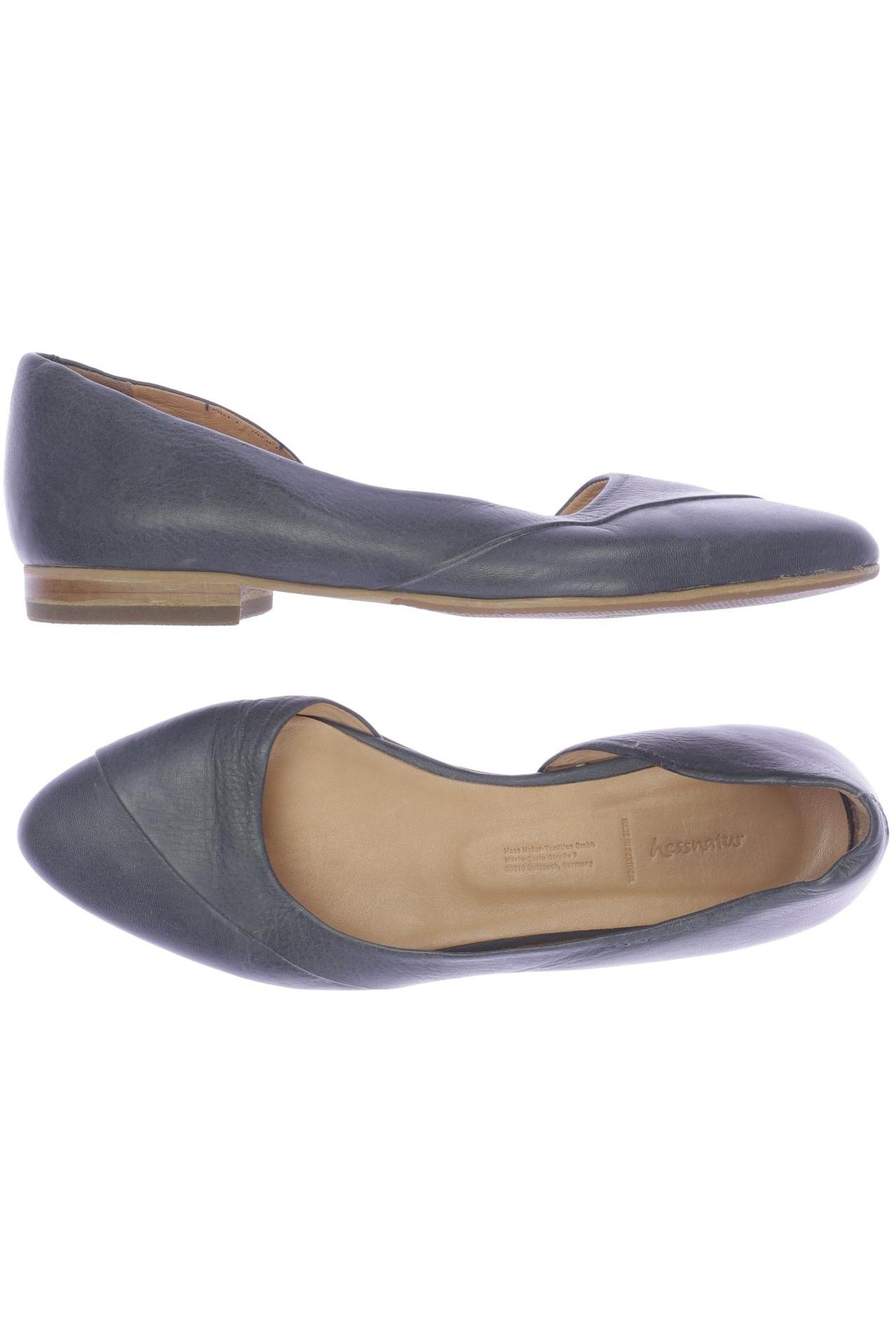 

hessnatur Damen Ballerinas, blau, Gr. 36