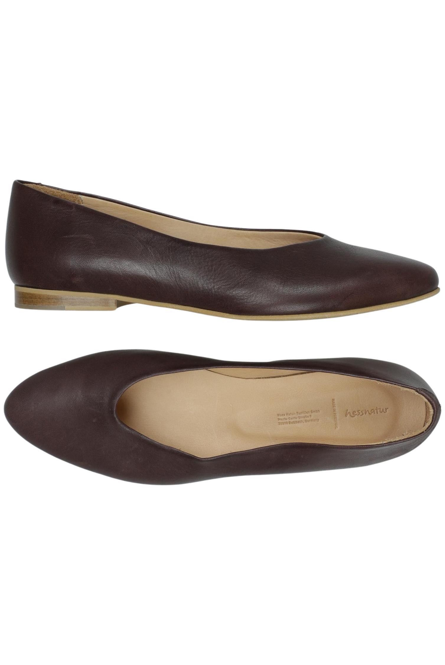 

hessnatur Damen Ballerinas, braun, Gr. 39