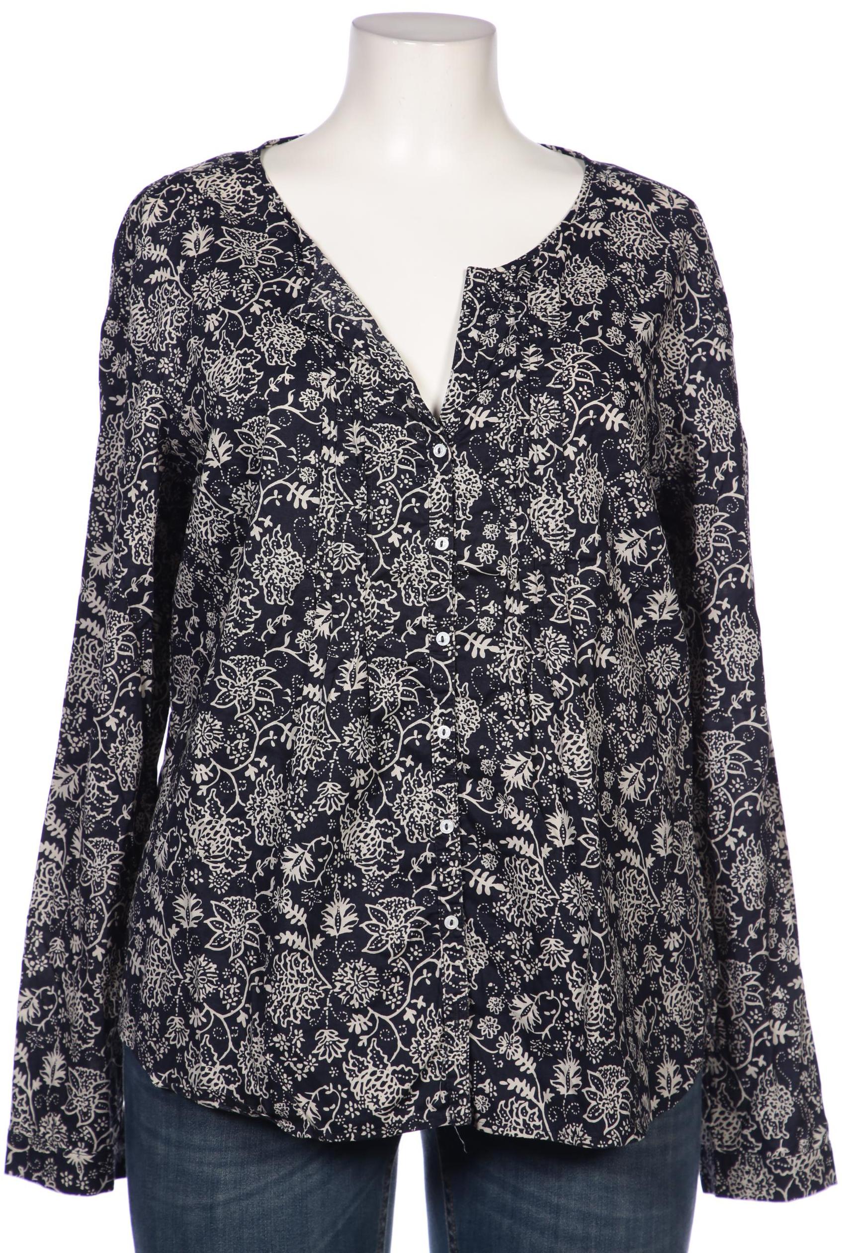 

hessnatur Damen Bluse, marineblau, Gr. 46