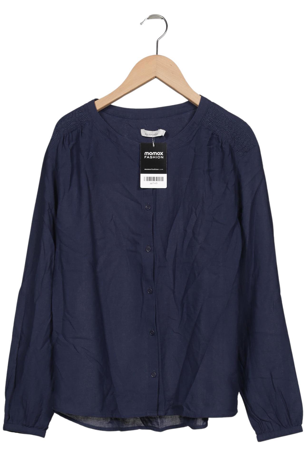 

hessnatur Damen Bluse, marineblau, Gr. 34