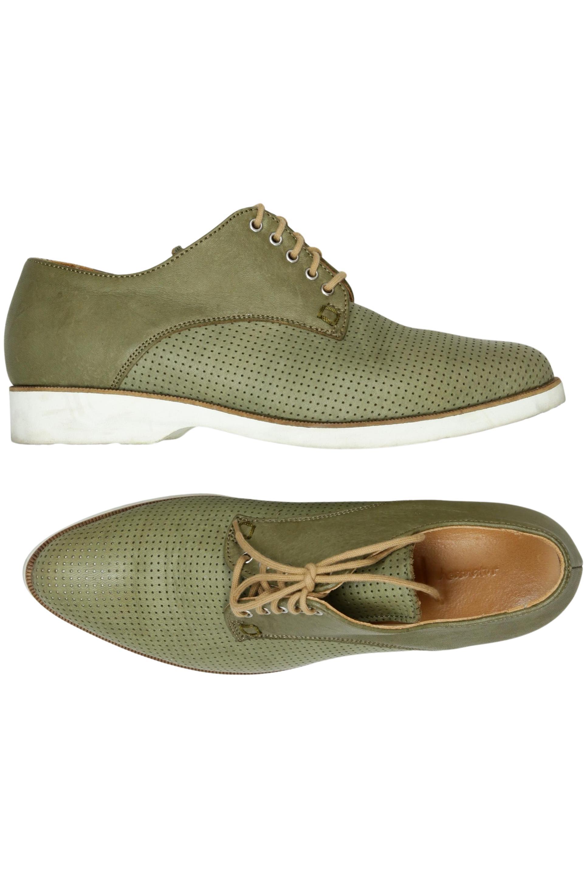 

hessnatur Damen Halbschuh, grün, Gr. 38