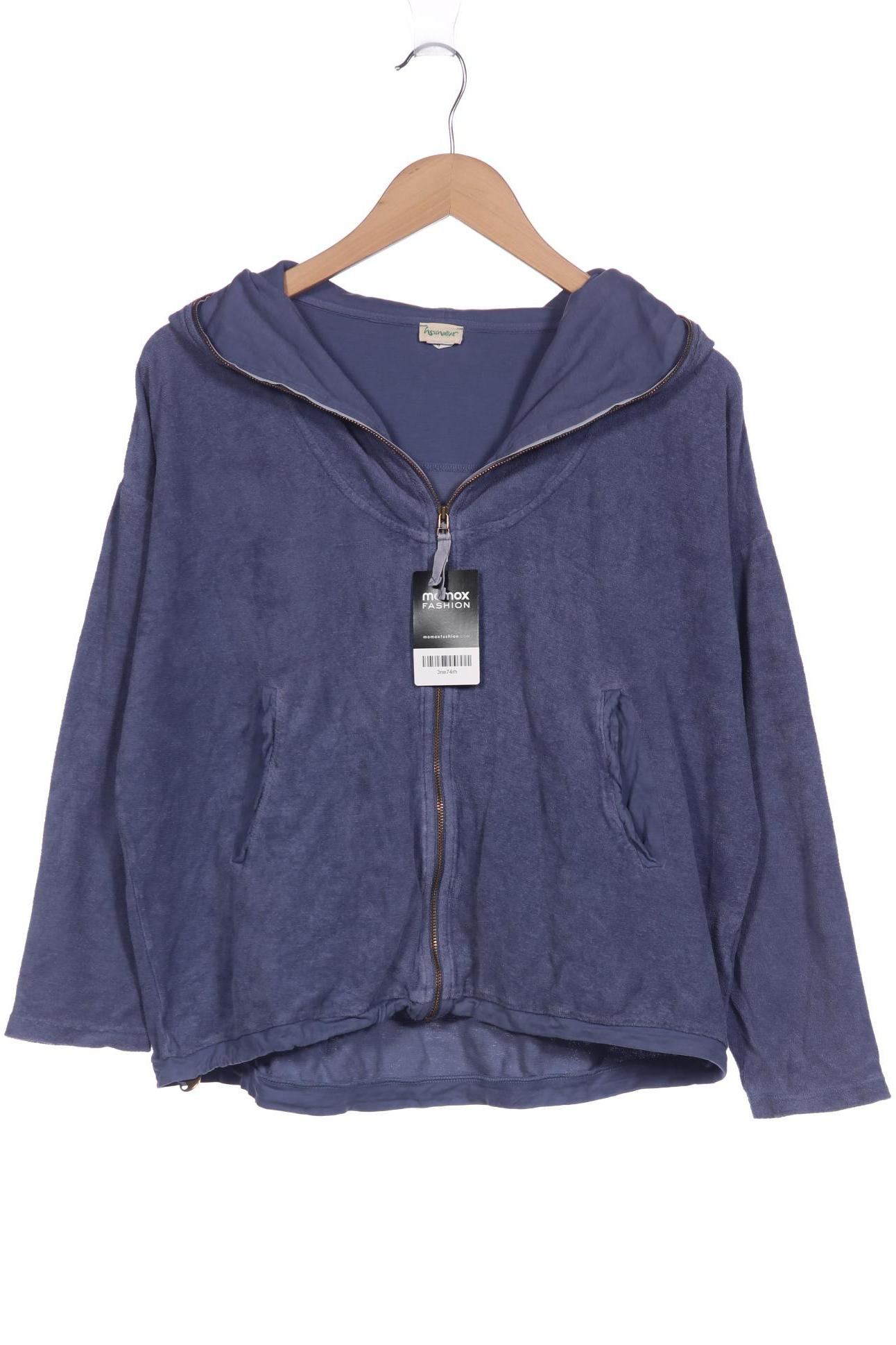 

hessnatur Damen Kapuzenpullover, blau, Gr. 36