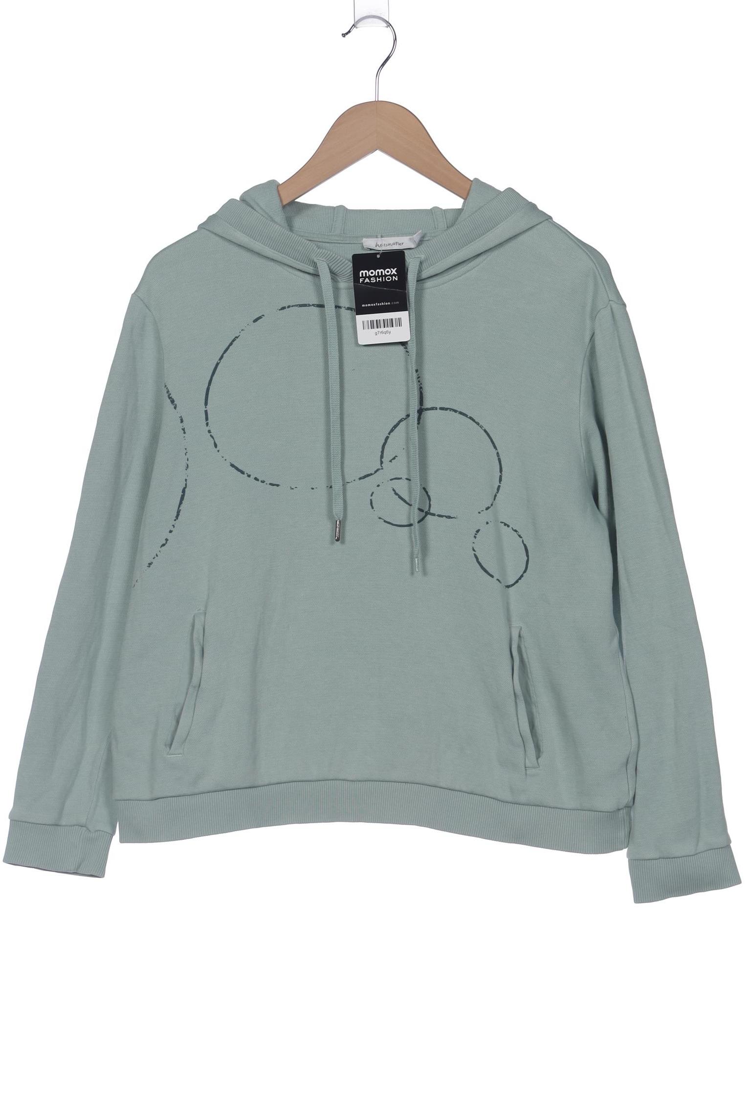 

hessnatur Damen Kapuzenpullover, türkis, Gr. 42