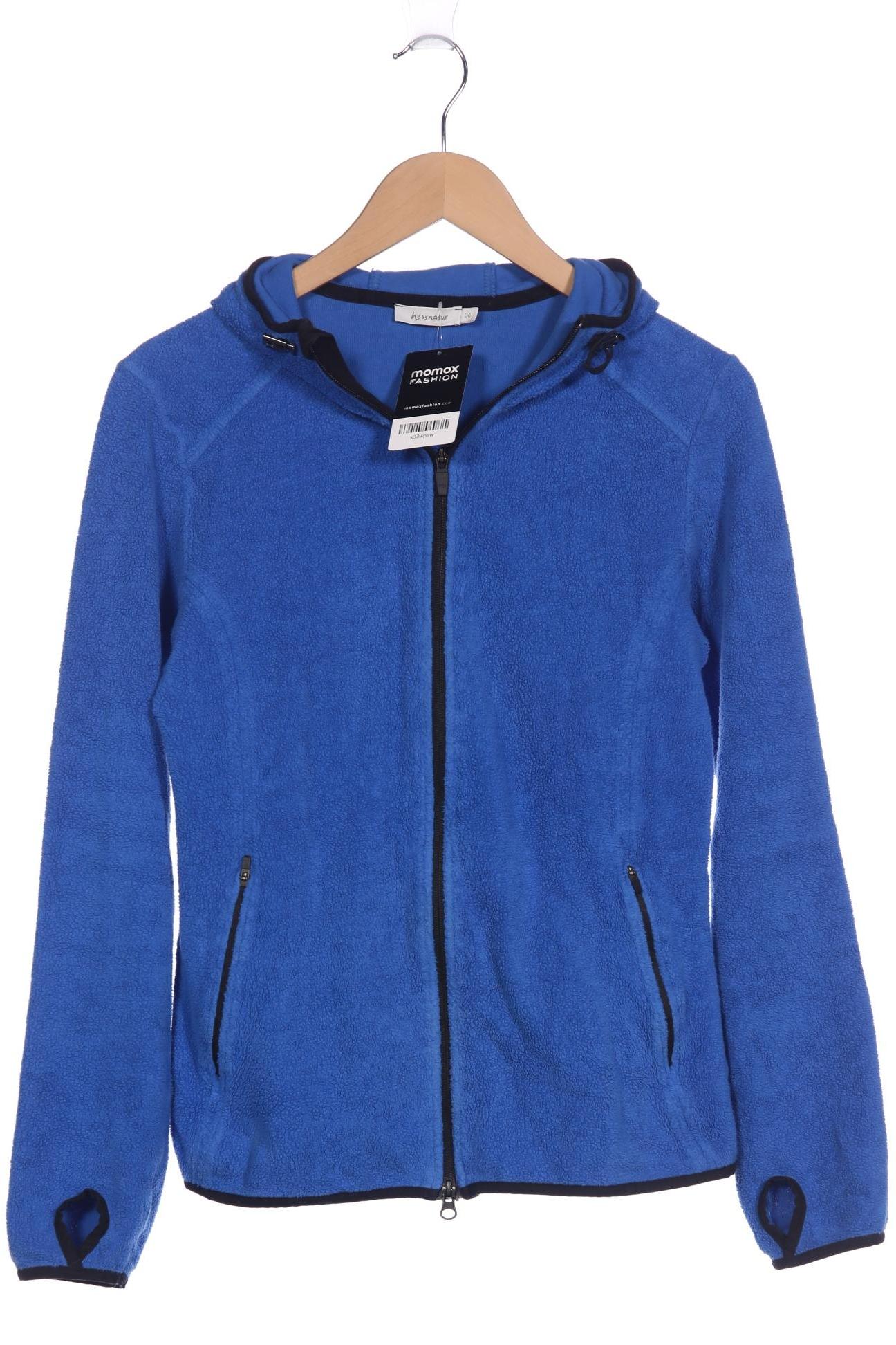 

hessnatur Damen Kapuzenpullover, blau, Gr. 36