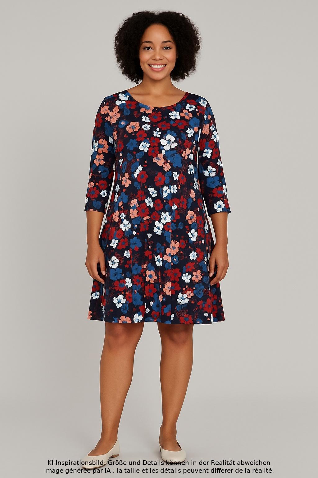 

hessnatur Damen Kleid, mehrfarbig, Gr. 46